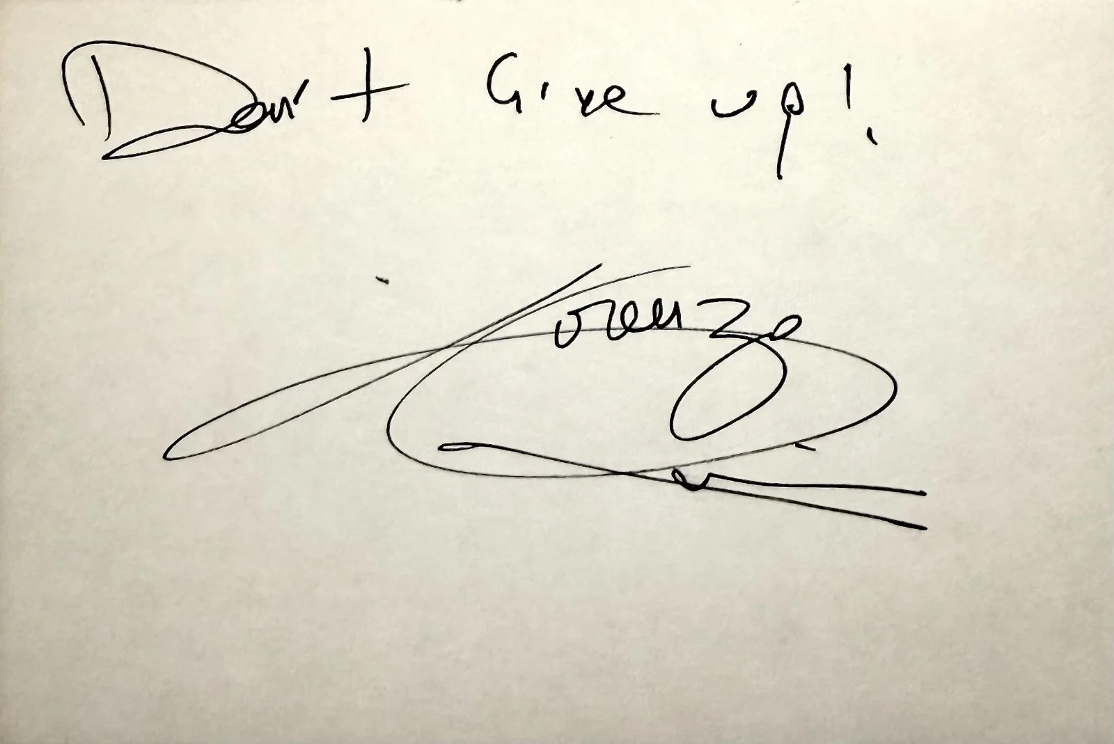 Lorenzo Quinn — LORENZO QUINN Signed Autograph 4x6 INDEX CARD Camino de Santiago Sculptor DALI, изображение 3