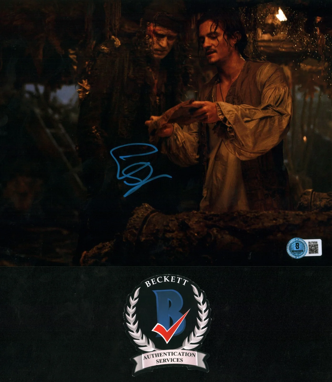 stellan skarsgard — Stellan Skarsgard Signed Pirates Of The Caribbean Bootstrap 8x10 Photo BAS COA