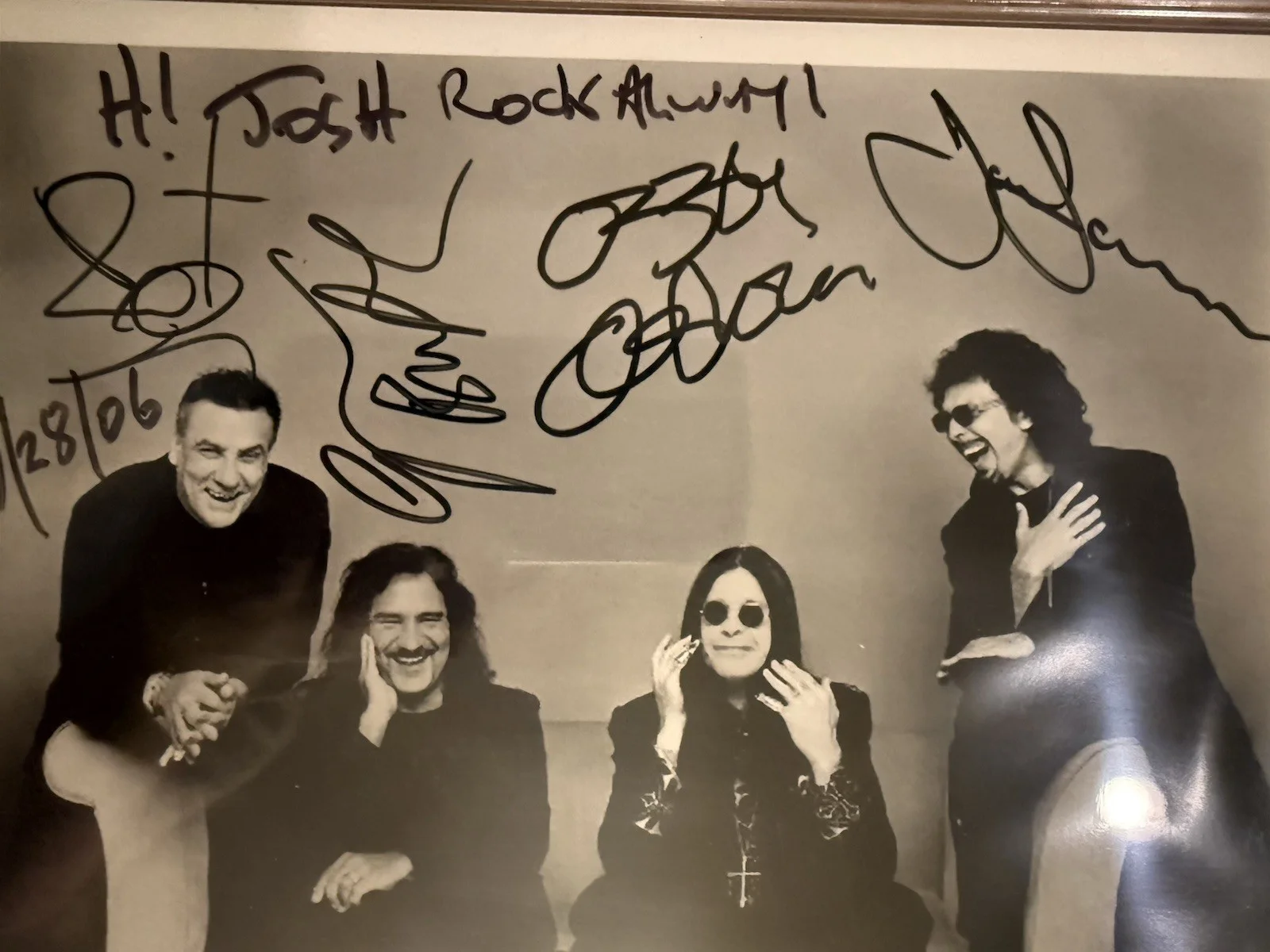 Ozzy Osbourne, Geezer Butler, Bill Ward, Tony Iommi — Black Sabbath (4) Osbourne, Butler, Ward & Iommi Signed 8x10 Photo BAS Slabbed, изображение 3