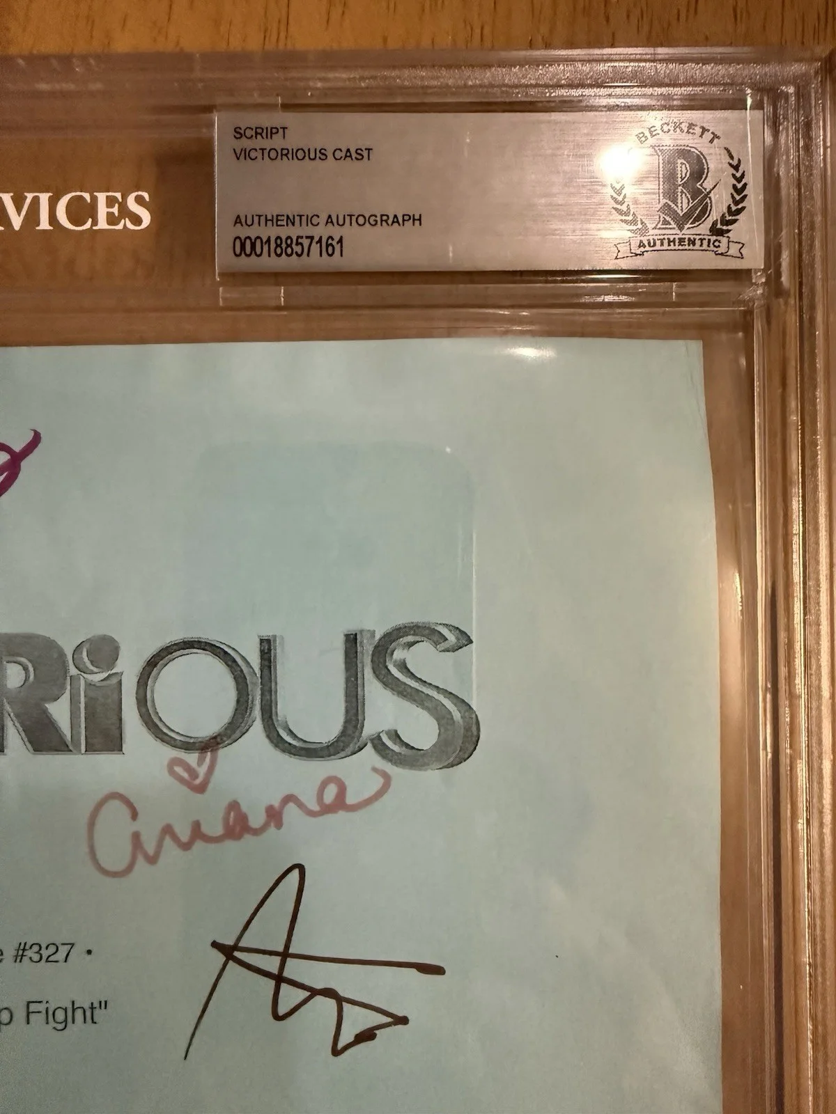 ariana grande, dan schneider, victoria justice — Victorious Signed Script With Ariana Grande, Dan Schneider And More! Beckett, image 2