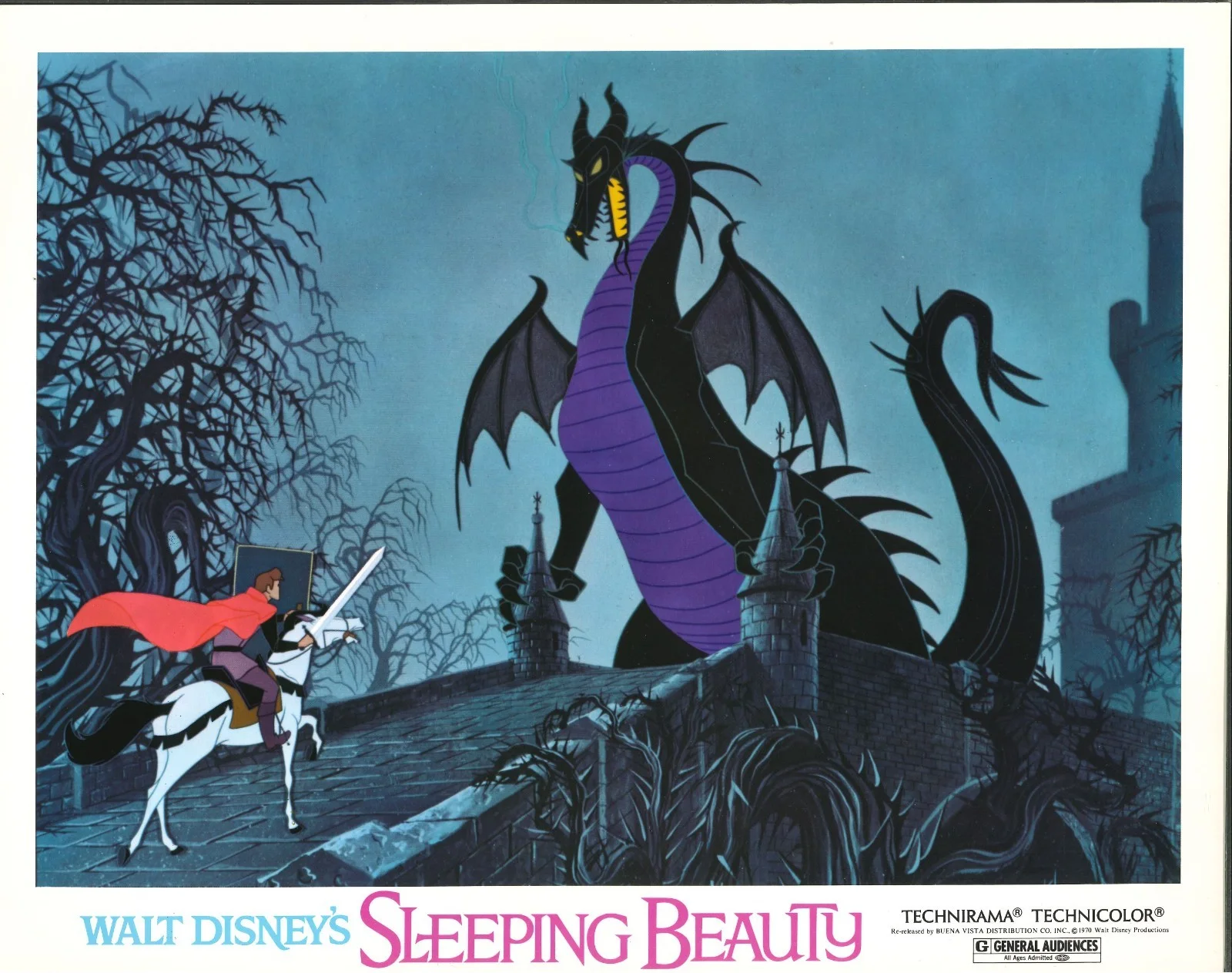 Sleeping Beauty 5x ORIGINAL US Lobby Cards Walt Disney 1970RR MINT CONDITION, image 2