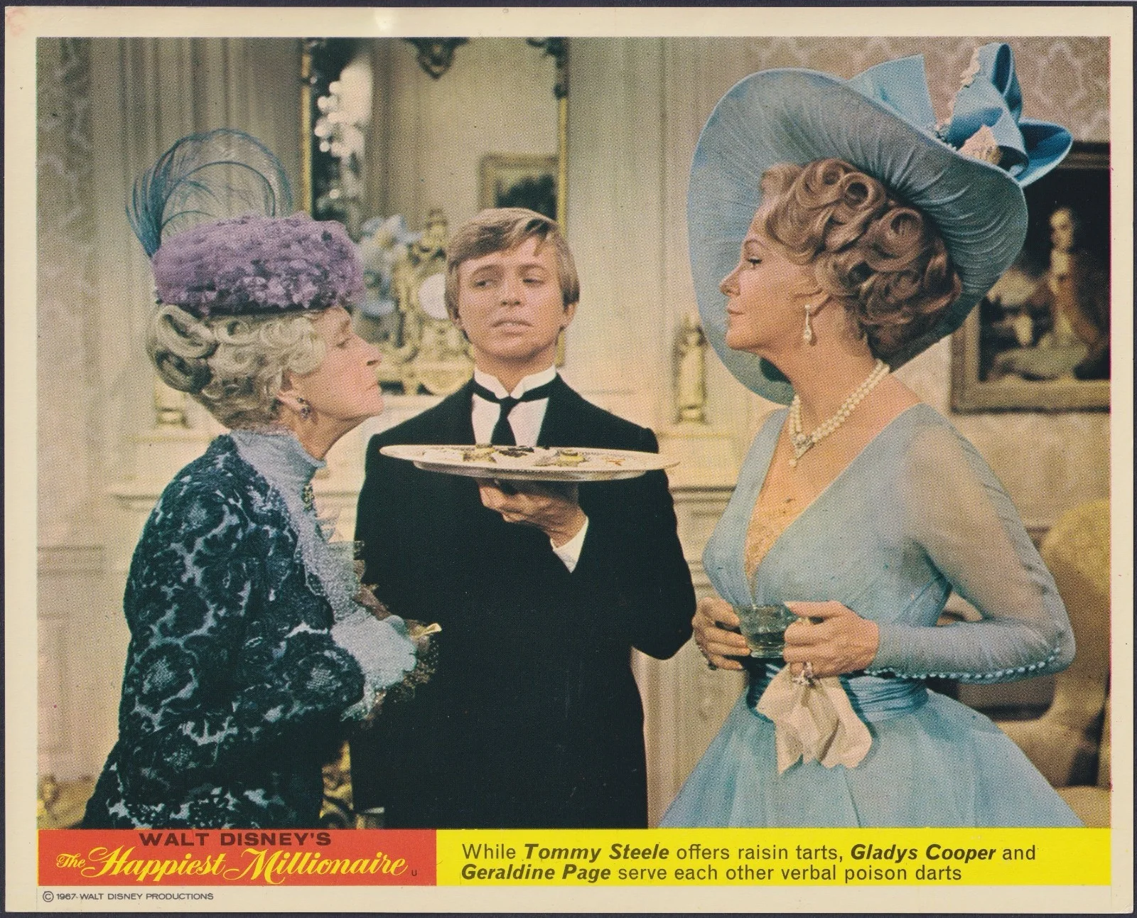 Happiest Millionaire 12x ORIGINAL UK FOH Lobby Cards Disney Tommy Steele 1967, изображение 2