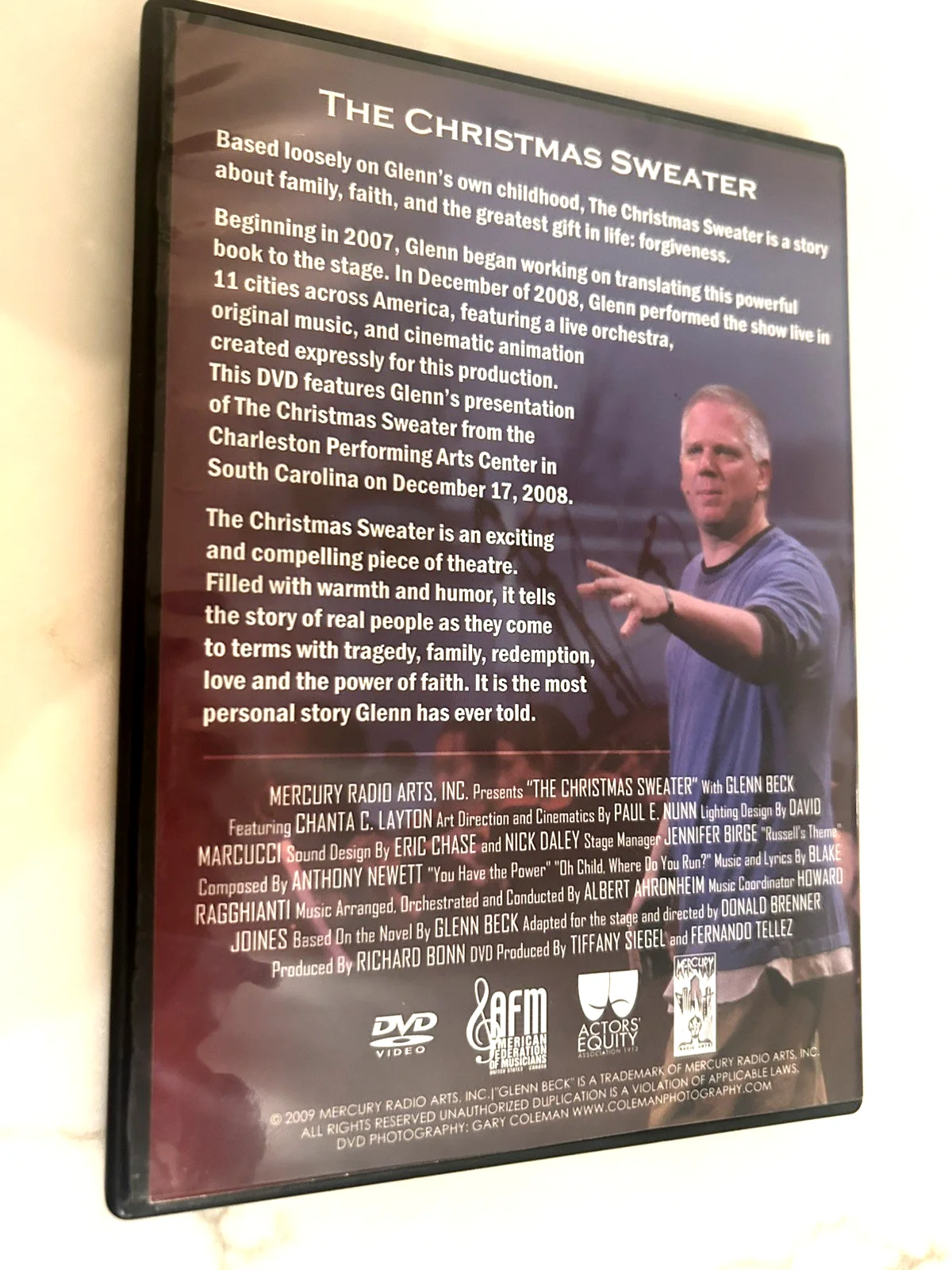 GLENN BECK — GLENN BECK THE CHRISTMAS SWEATER SIGNED DVD # 811 of 3000, image 2