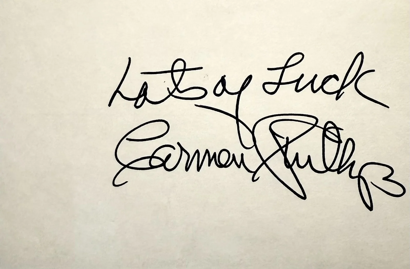 Carmen Phillips — CARMEN PHILLIPS Autographed Signed 4"x 6" INDEX CARD One Step Beyond EASY RIDER, image 3