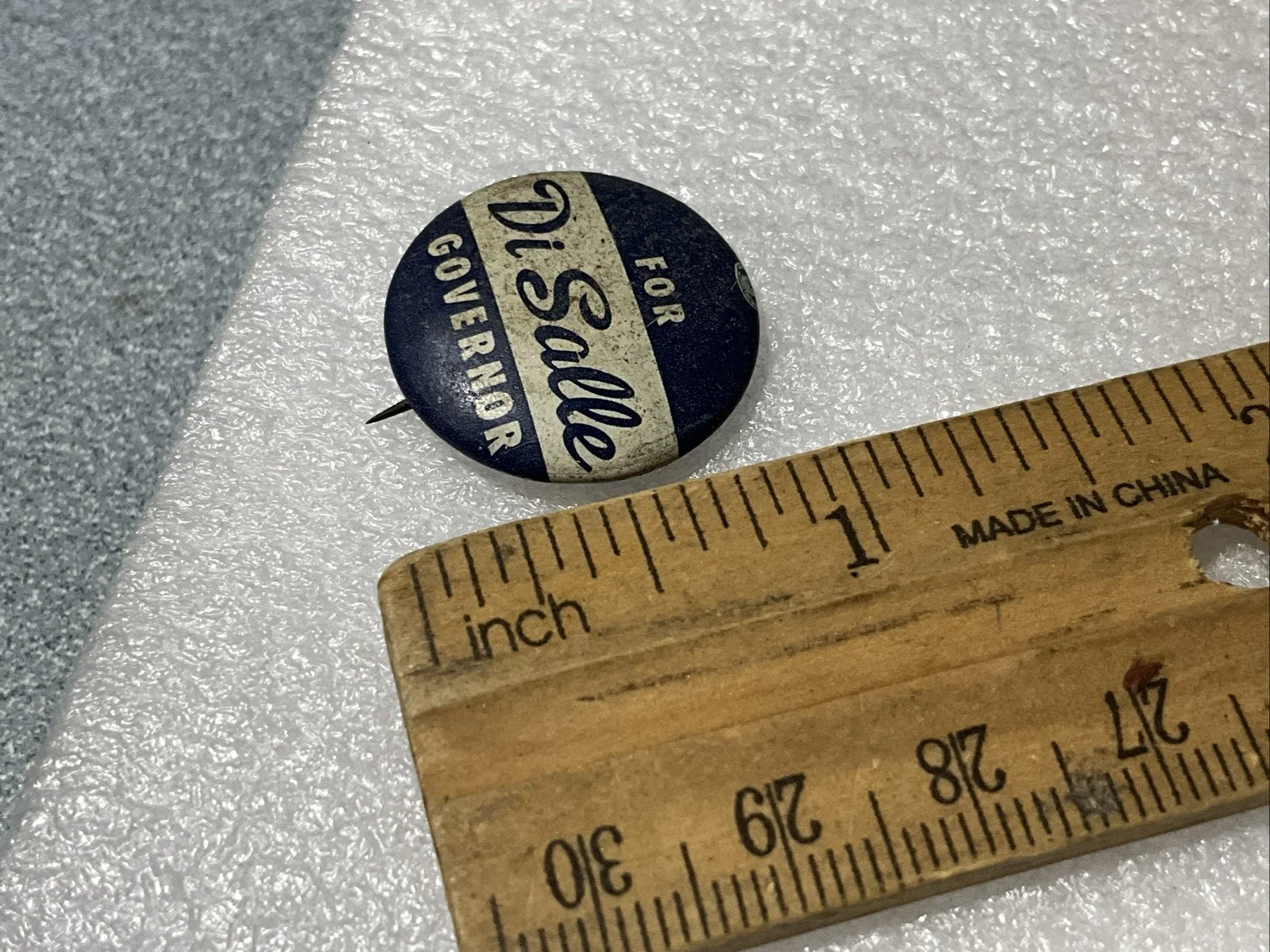 MICHAEL DI SALLE — 1950'S MICHAEL DI SALLE - GOVERNOR OF OHIO POLITICAL PIN BACK BUTTON CAMPAIGN, изображение 3