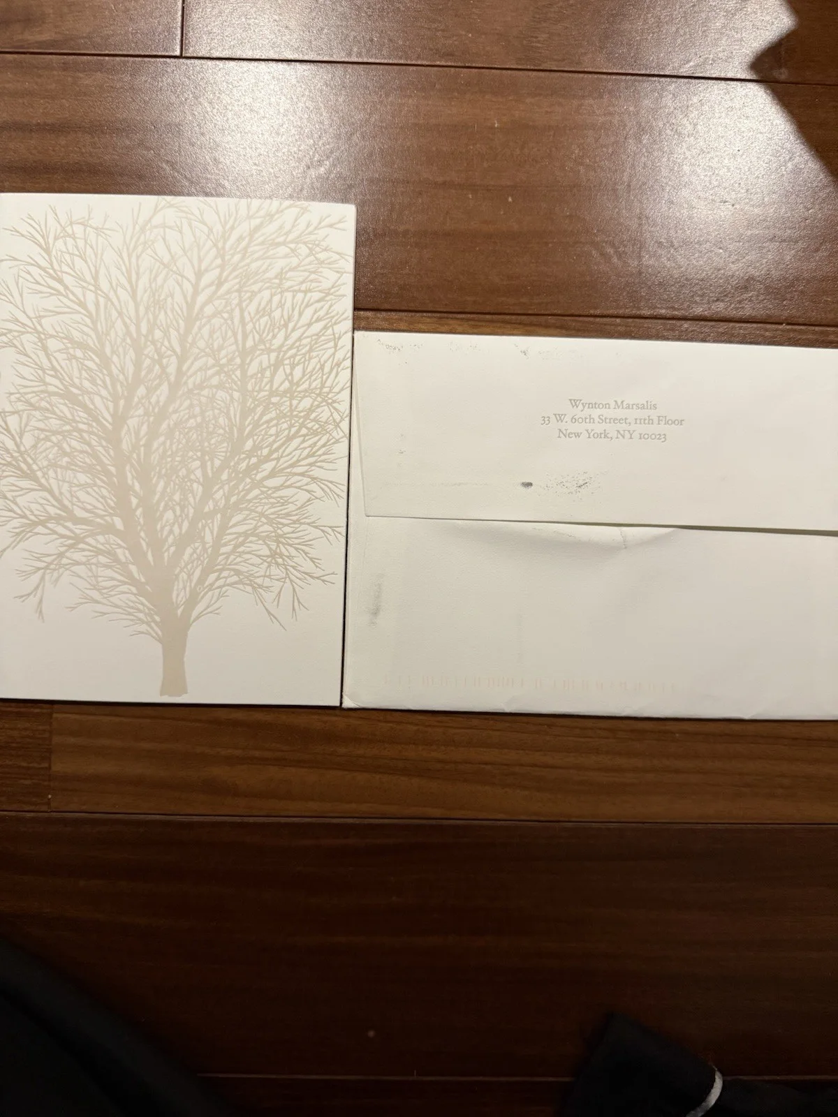 Winton Marsalis Autographed Greeting Card, image 2