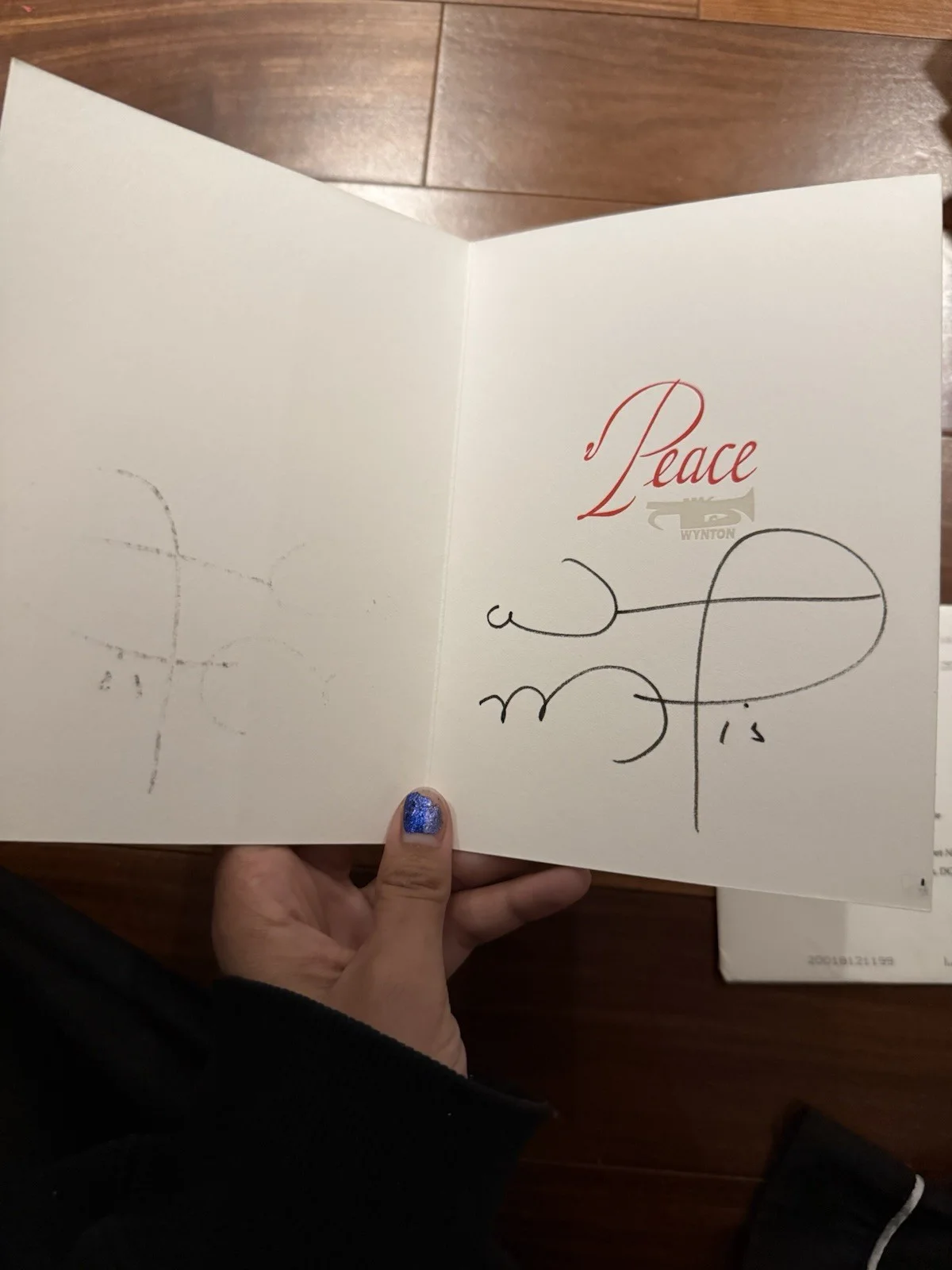Winton Marsalis Autographed Greeting Card, image 3