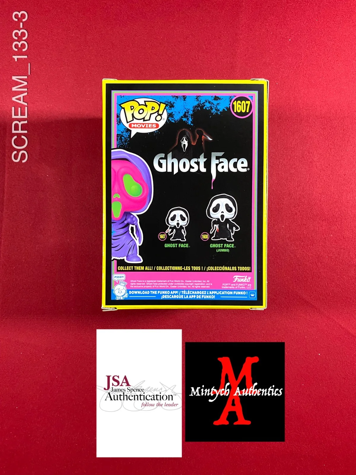 Skeet Ulrich Matthew Lillard — Matthew Lillard Skeet Ulrich dual signed Ghostface Blacklight Funko Pop #1607, изображение 3