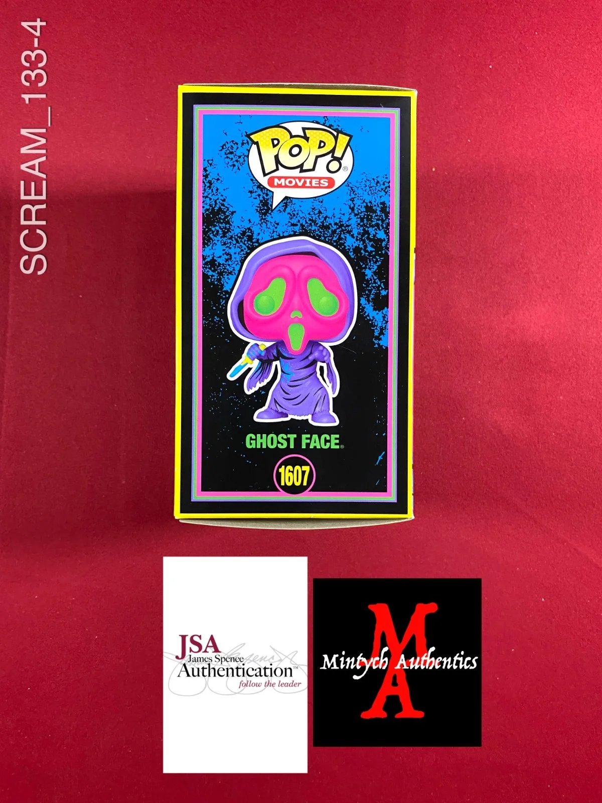 Skeet Ulrich Matthew Lillard — Matthew Lillard Skeet Ulrich dual signed Ghostface Blacklight Funko Pop #1607, изображение 4