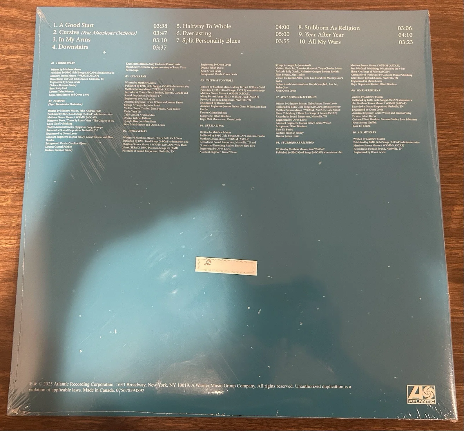 **SIGNED** Matt Maeson A Quiet and Harmless Living Vinyl. Autographed., image 2
