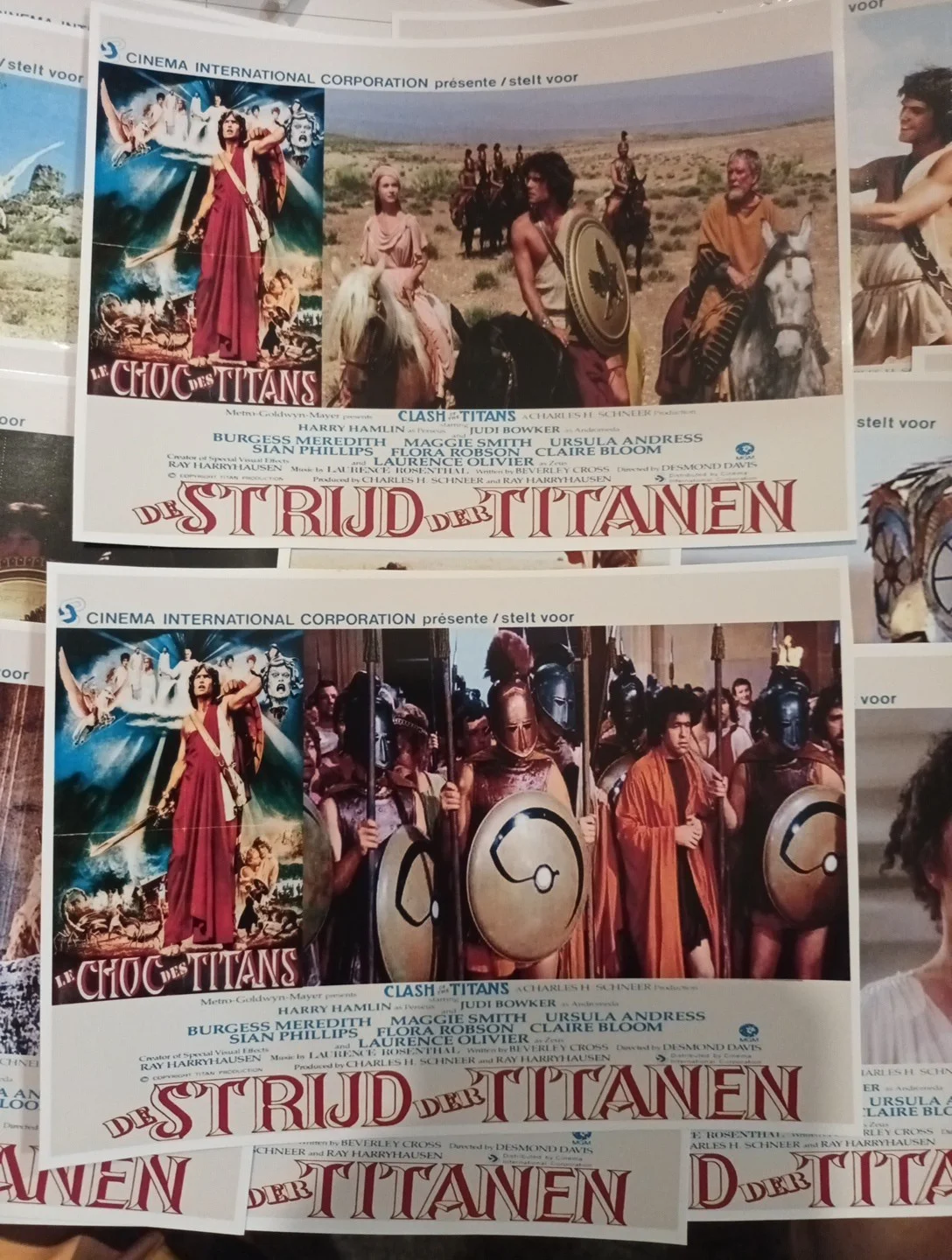 Clash Of The Titans. Complete Set Of 14 Glossy 7x5ins German Lobby Cards. New, изображение 2