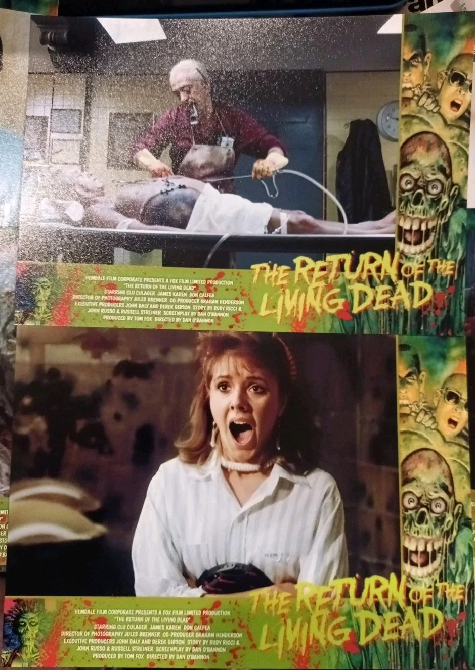 The Return Of The Living Dead 1985. 16 Unofficial Glossy 7x5ins Lobby Cards. New, изображение 4