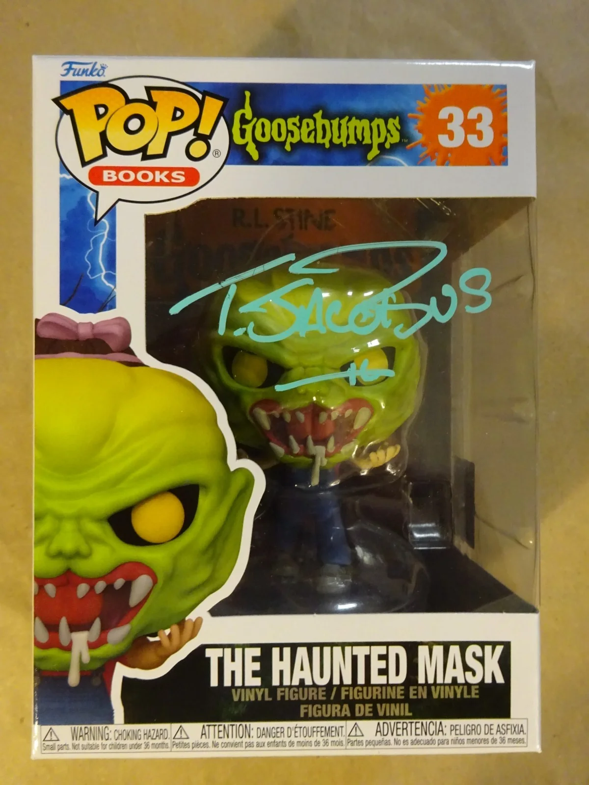 Tim Jacobus — Signed Tim Jacobus The Haunted Mask Autographed Goosebumps Funko Pop OPIX, изображение 2