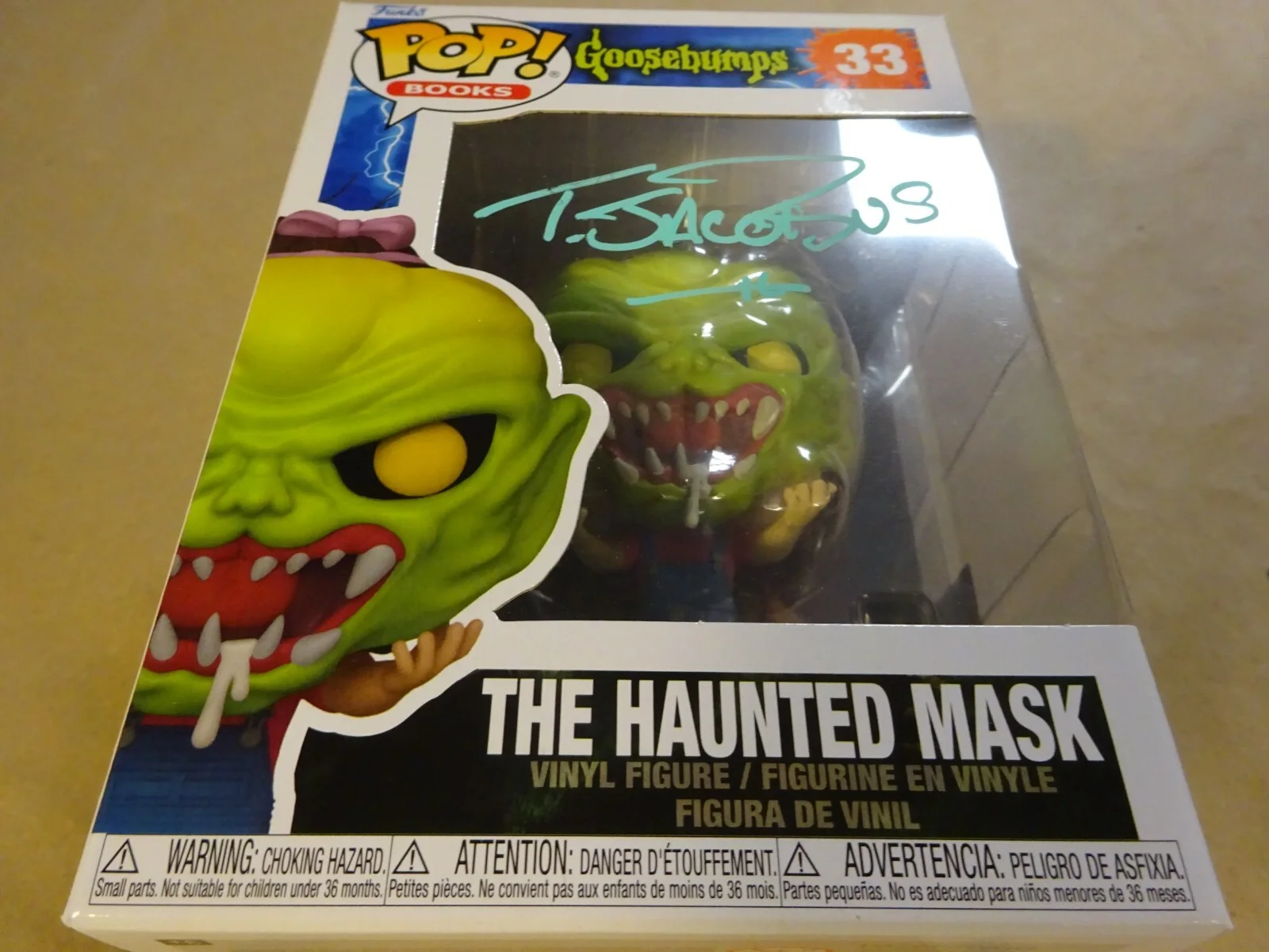 Tim Jacobus — Signed Tim Jacobus The Haunted Mask Autographed Goosebumps Funko Pop OPIX, изображение 3