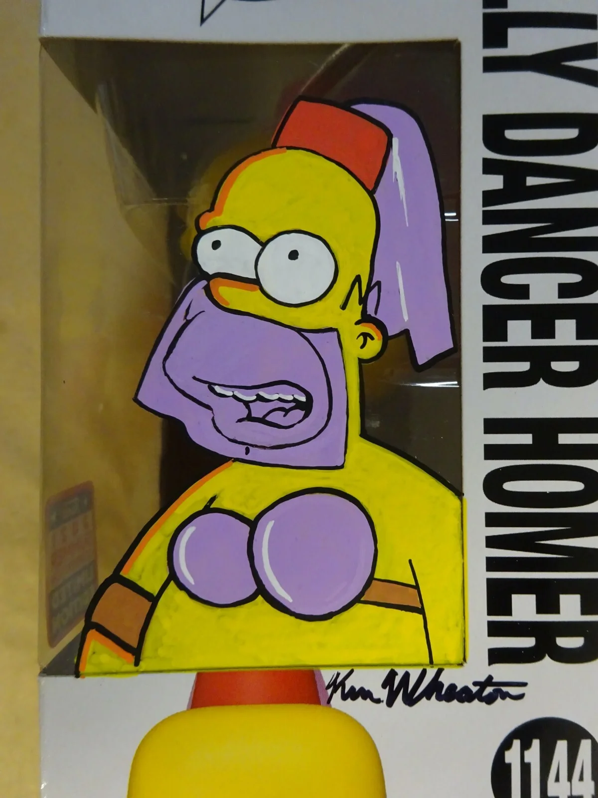 Ken Wheaton — Ken Wheaton Signed & Sketched The Simpsons Belly Dancer Homer Funko Pop JSA COA, изображение 4