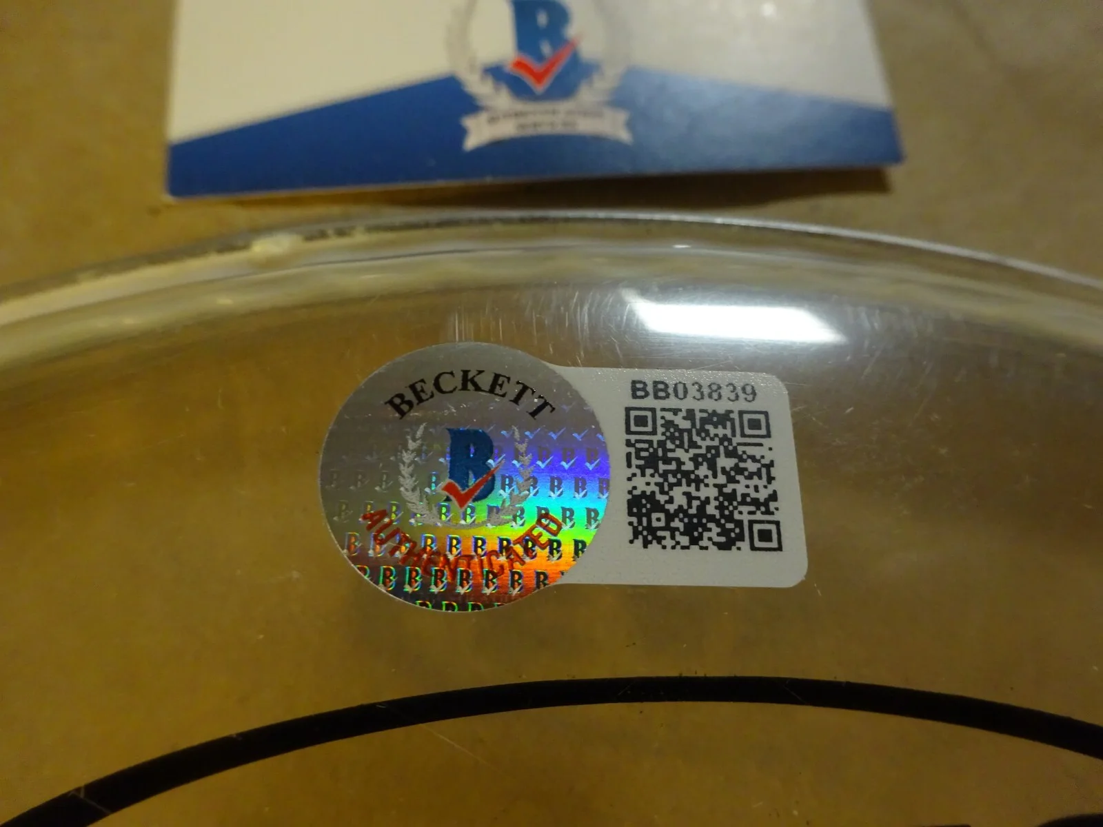 Autographed Taylor Hawkins Signed 10" Drum Head Foo Fighters Beckett BAS COA RIP, изображение 5