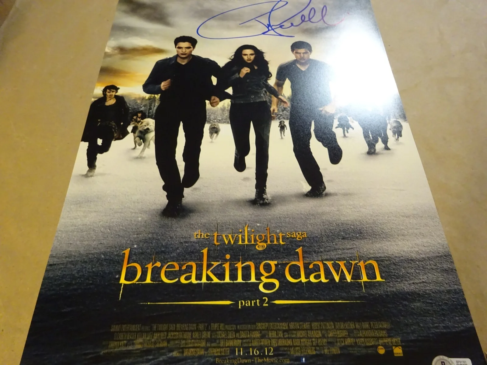 Peter Facinelli — Signed Peter Facinelli Autographed Twilight Breaking Dawn 12"x18" Photo BAS COA, image 2