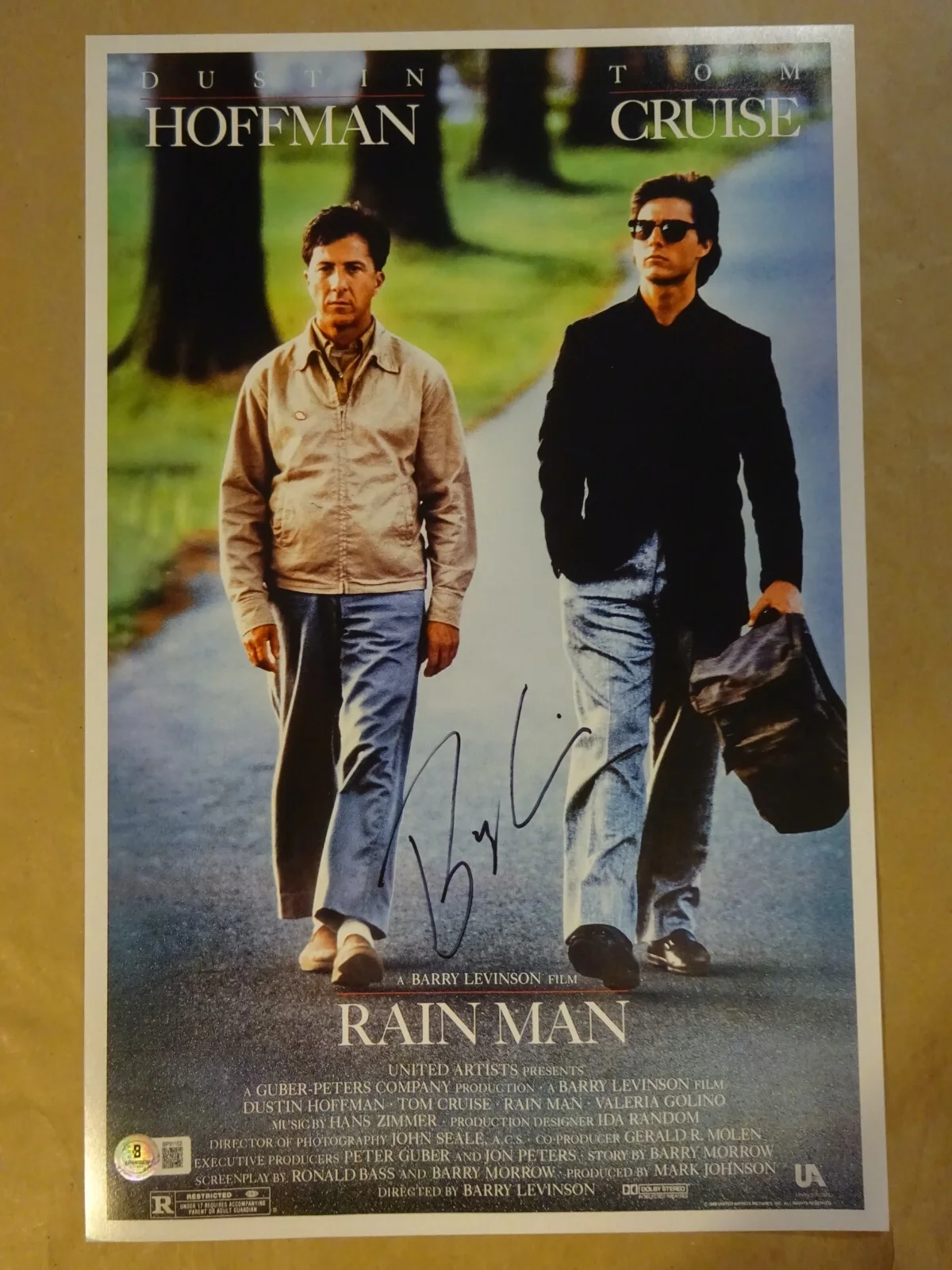 Barry Levinson — Signed Barry Levinson Autographed 11"x17" Rain Man Photo Beckett BAS COA