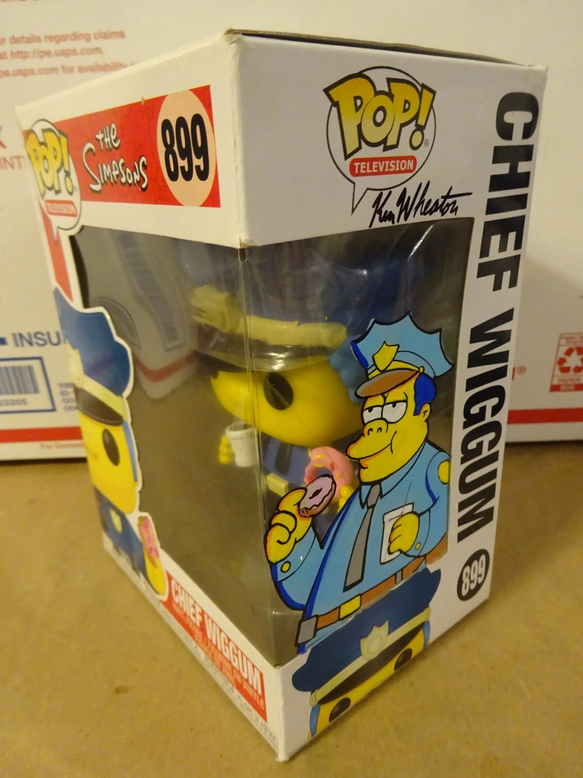 Ken Wheaton — Ken Wheaton Signed & Sketched The Simpsons Chief Wiggum Funko Pop JSA COA, изображение 2