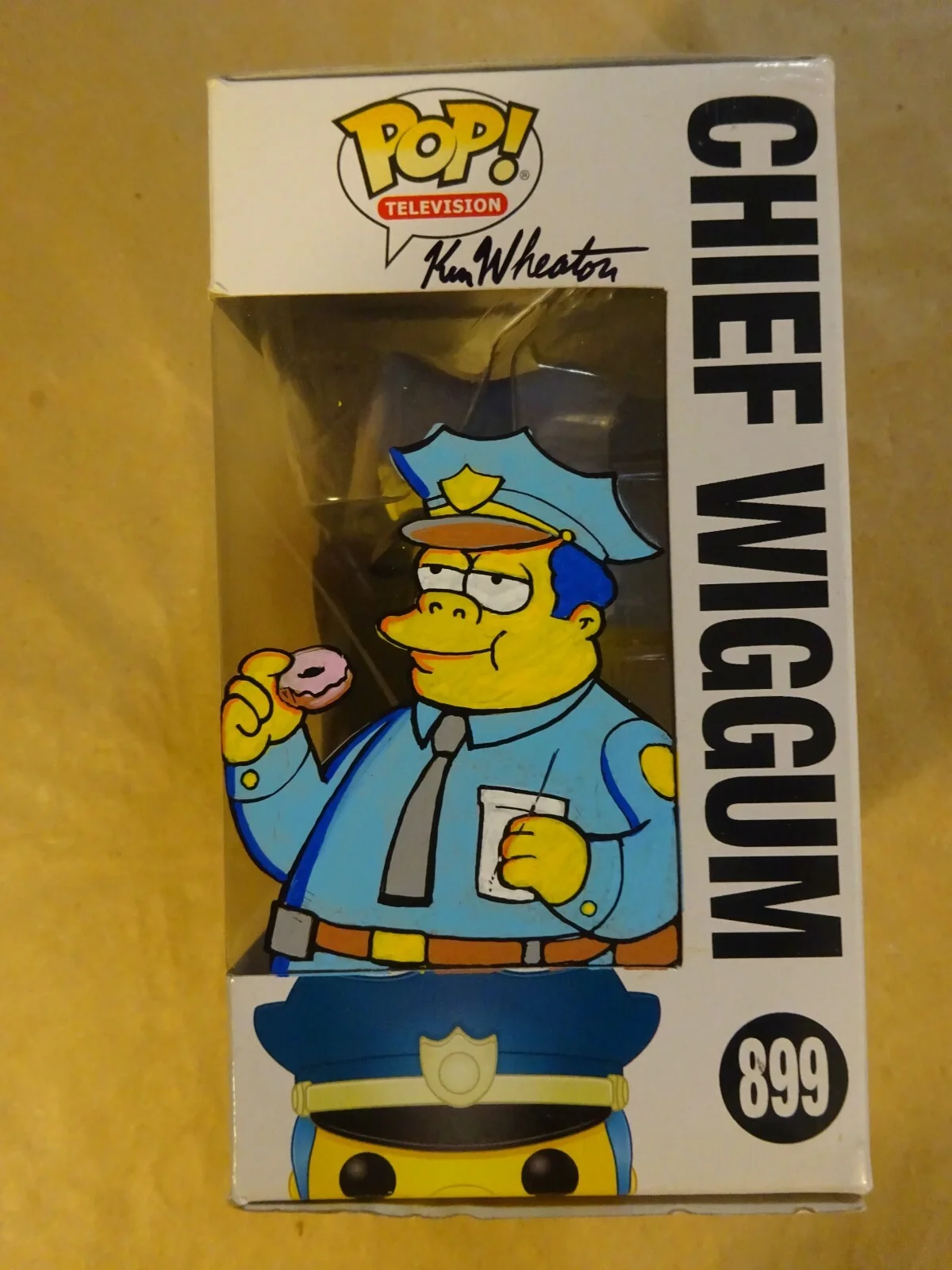 Ken Wheaton — Ken Wheaton Signed & Sketched The Simpsons Chief Wiggum Funko Pop JSA COA, изображение 3