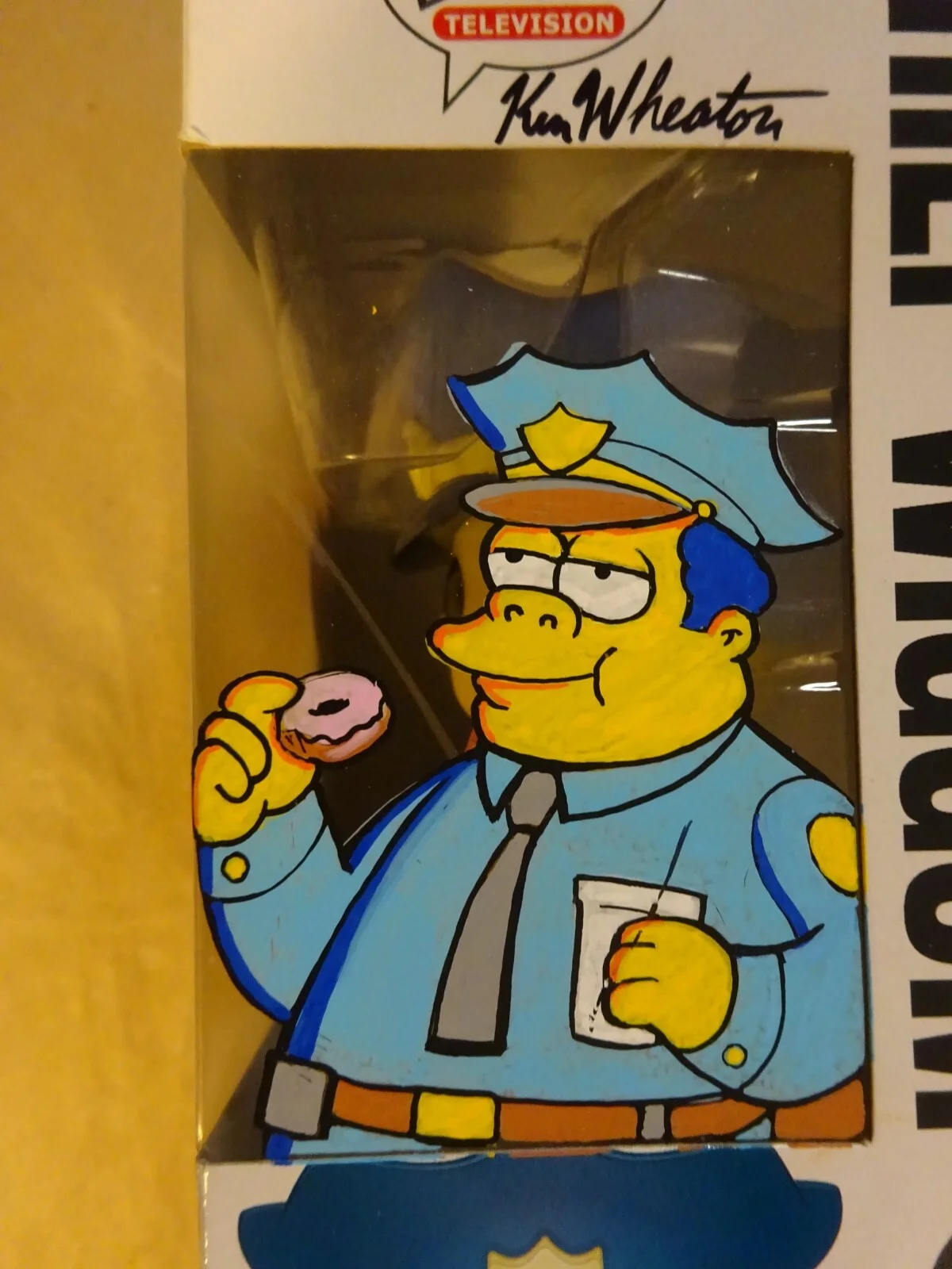 Ken Wheaton — Ken Wheaton Signed & Sketched The Simpsons Chief Wiggum Funko Pop JSA COA, изображение 4