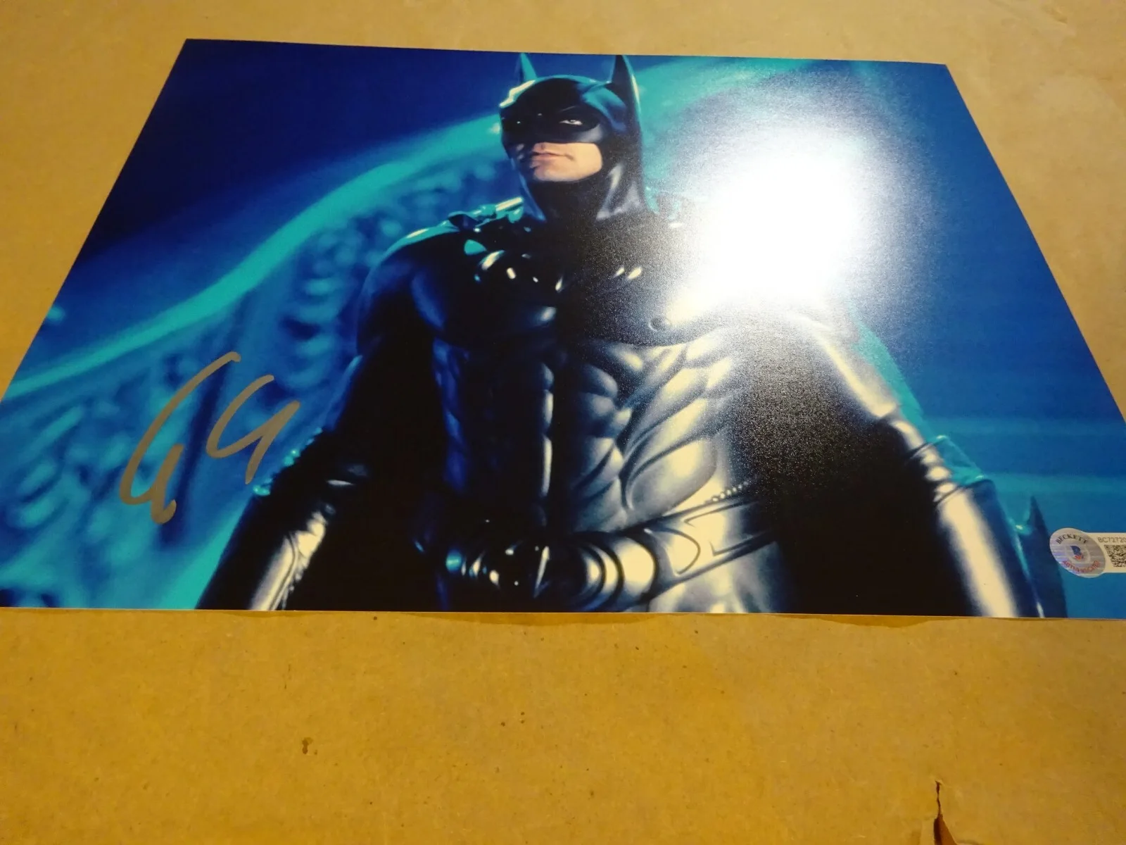 George Clooney — Signed George Clooney Autographed 11"x14" Photo Batman & Robin Beckett BAS COA, image 2