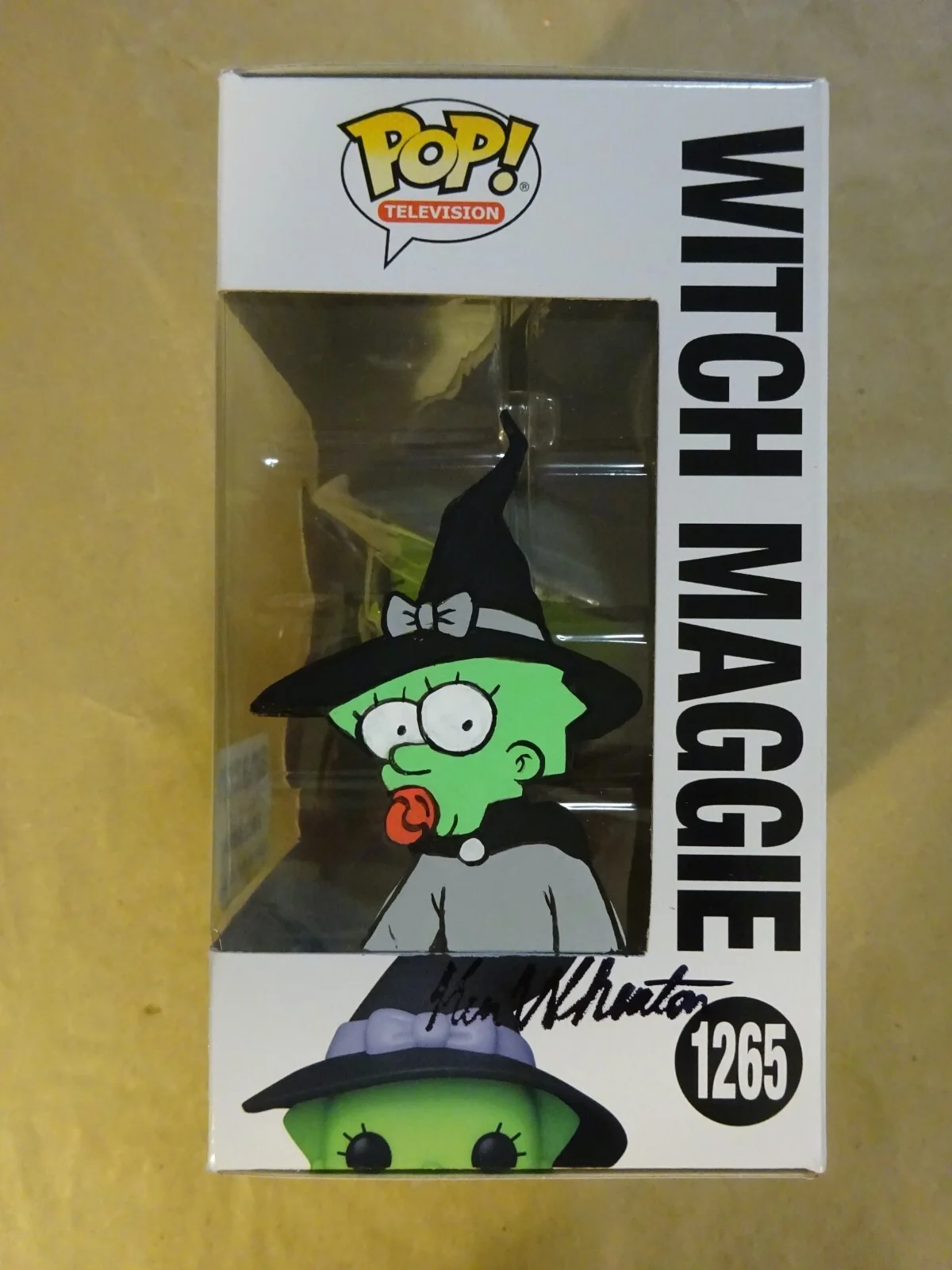 Ken Wheaton — Ken Wheaton Signed & Sketched The Simpsons Witch Maggie Funko Pop JSA COA, image 3