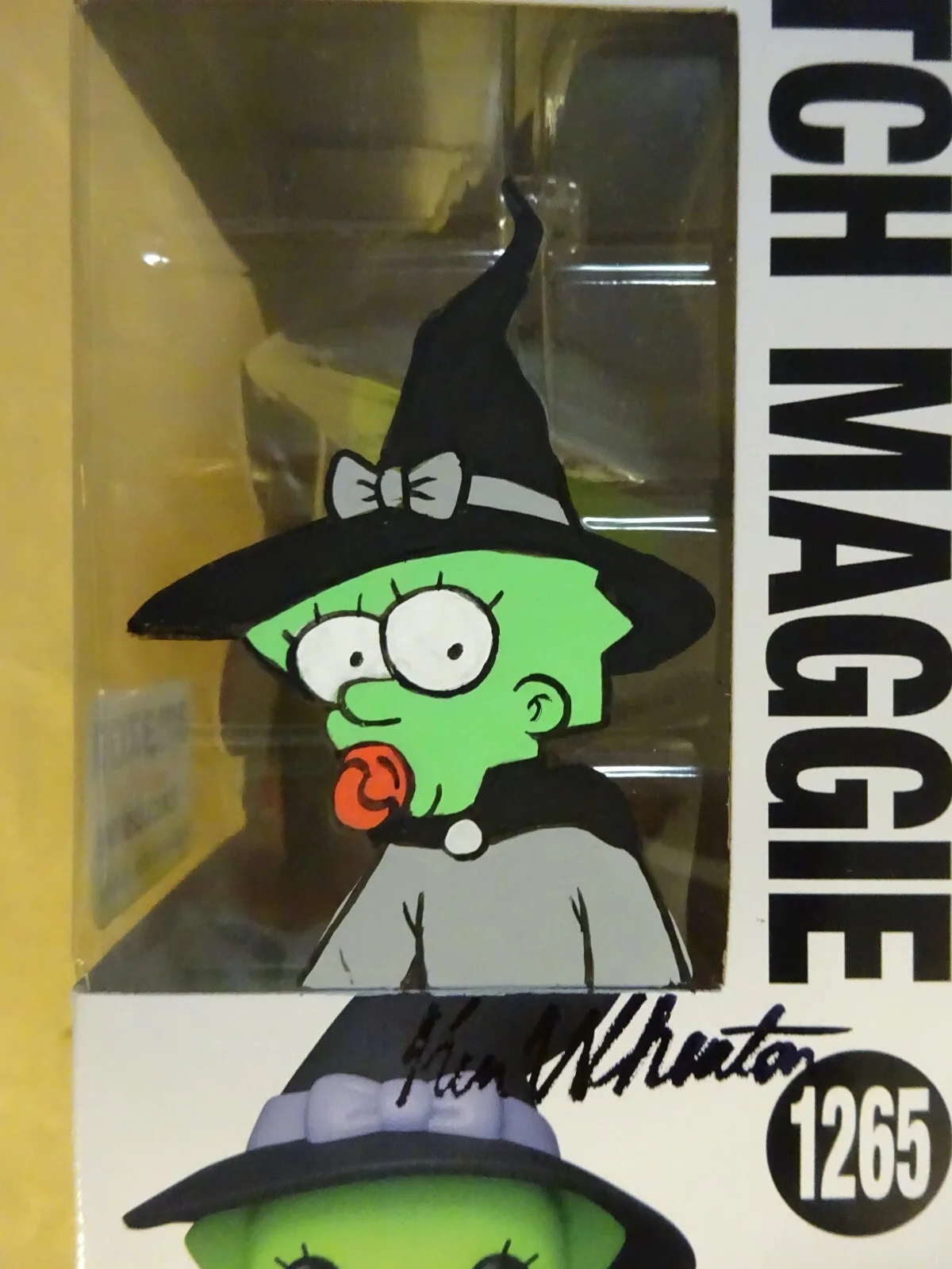 Ken Wheaton — Ken Wheaton Signed & Sketched The Simpsons Witch Maggie Funko Pop JSA COA, image 4