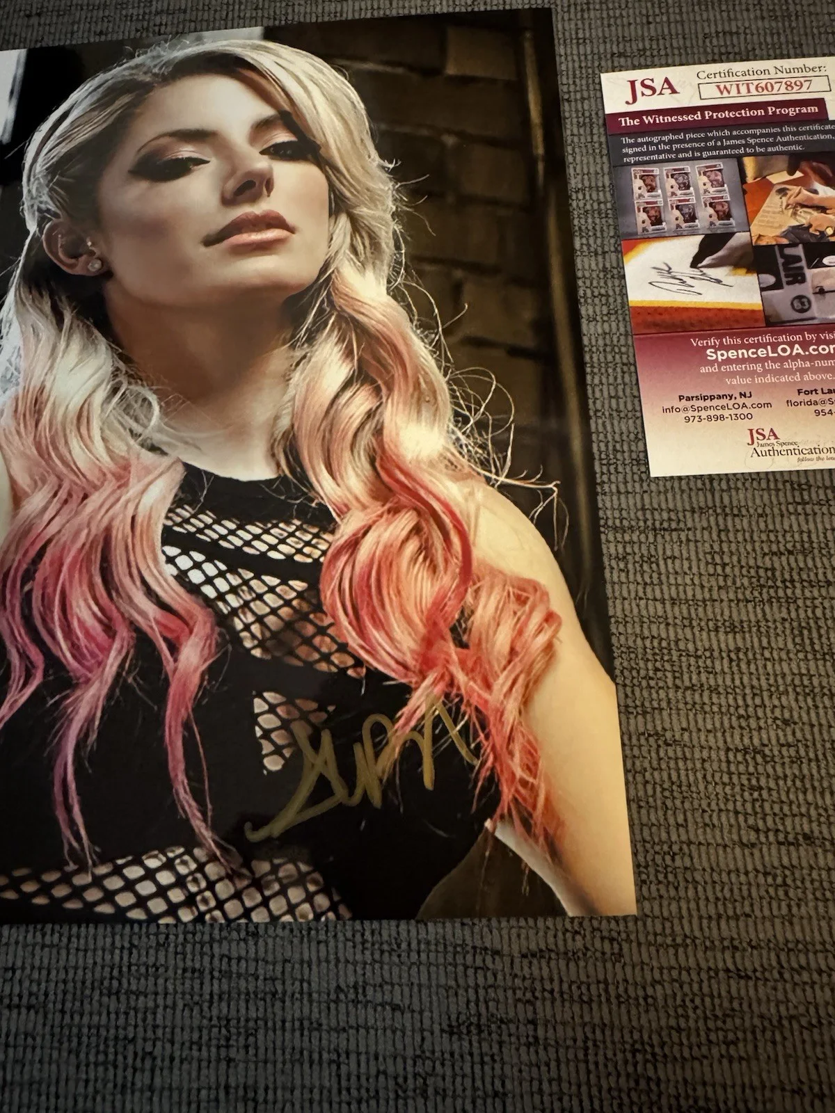 WWE Alexa Bliss Singed Autograph 8x10 & JSA Certified, image 2