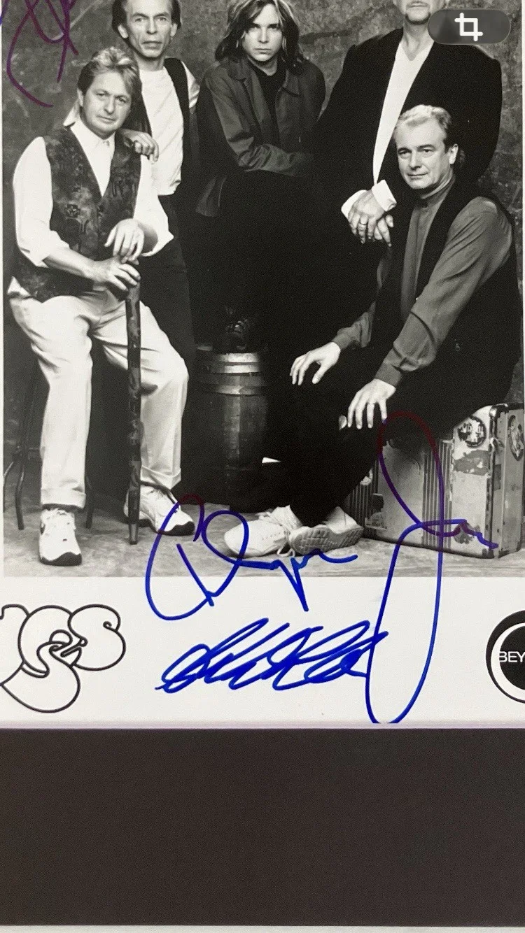 YES THE BAND SIGNED/AUTOGRAPHED 8x10 PHOTO WITH COA, изображение 3