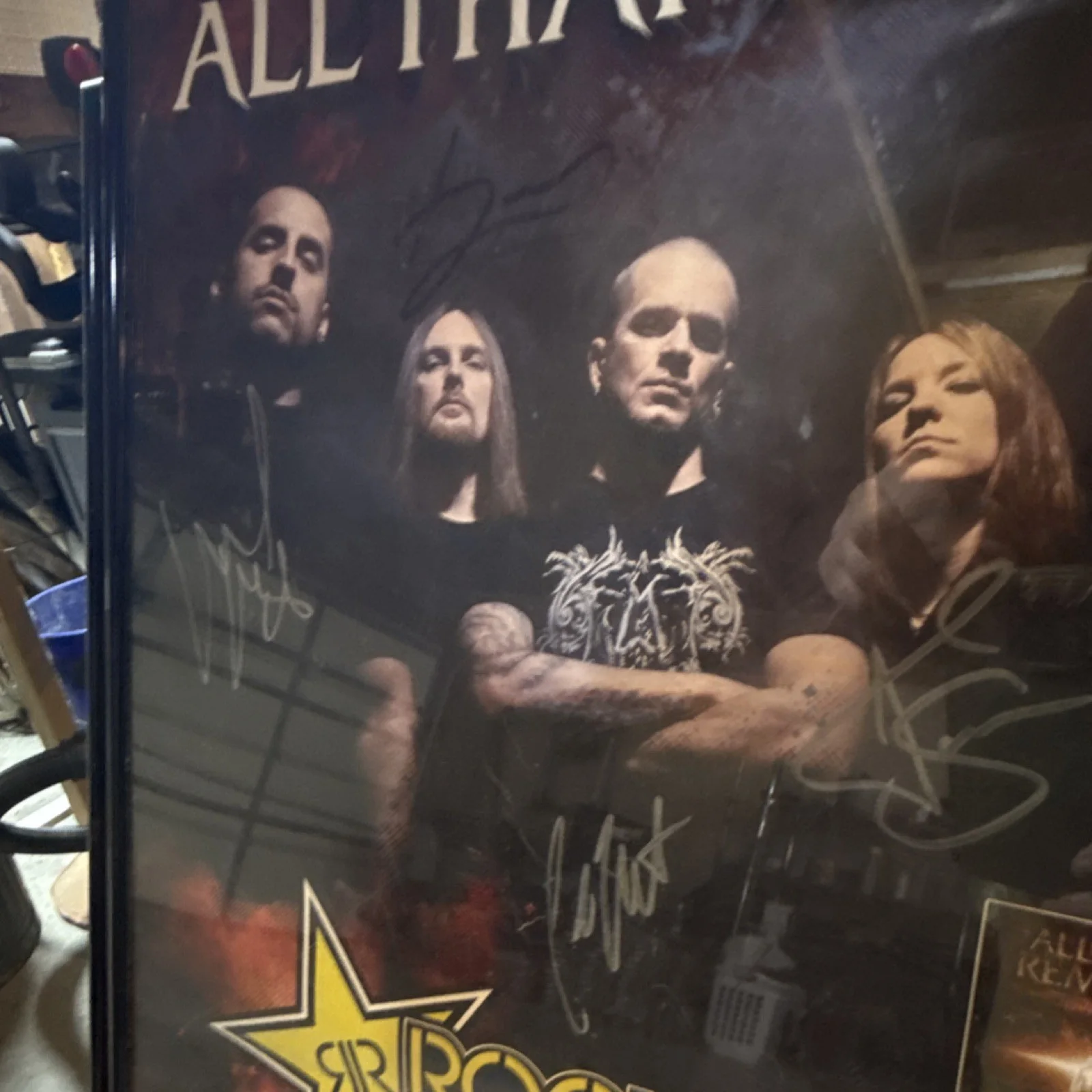 All That Remains Rockstar Mayhem Festival Original Signed Poster, image 4