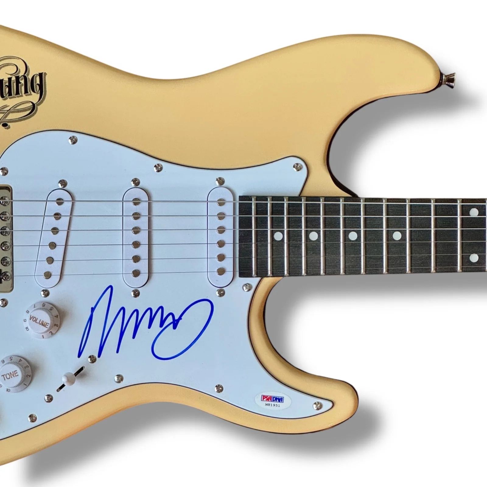 Neil Young Signed Guitar Custom Graphics PSA/DNA COA Harvest Old Man, image 2