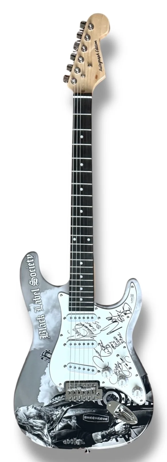 Zakk Wylde Signed Guitar Custom Graphics JSA COA Black Label Society Full Band, изображение 3