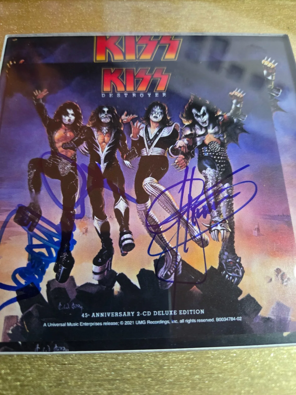 KISS DESTROYER signed PAUL STANLEY & GENE SMMONS framed CD coa JSA free s/h, изображение 4