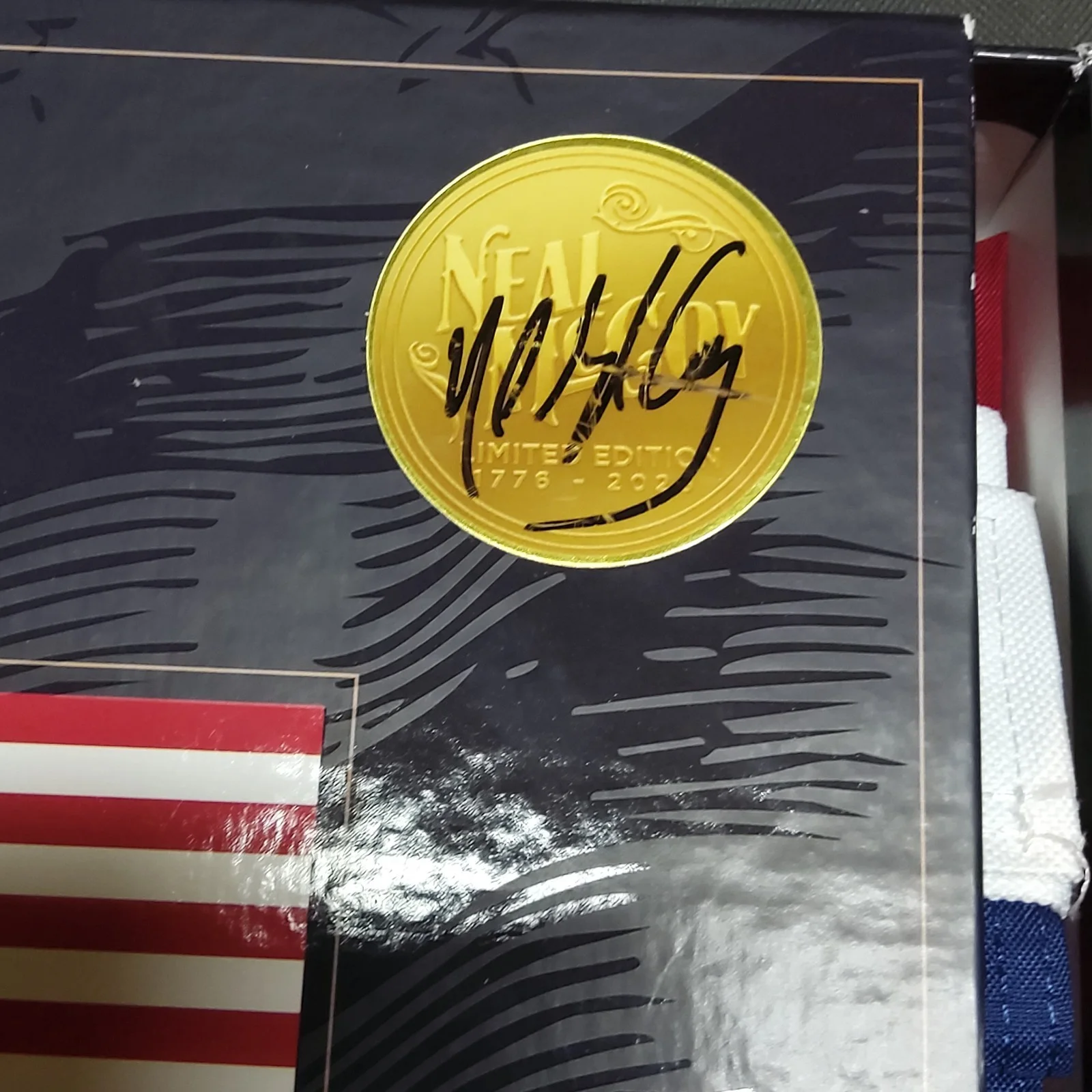 NEAL MCCOY SIGNED American Flag, image 2