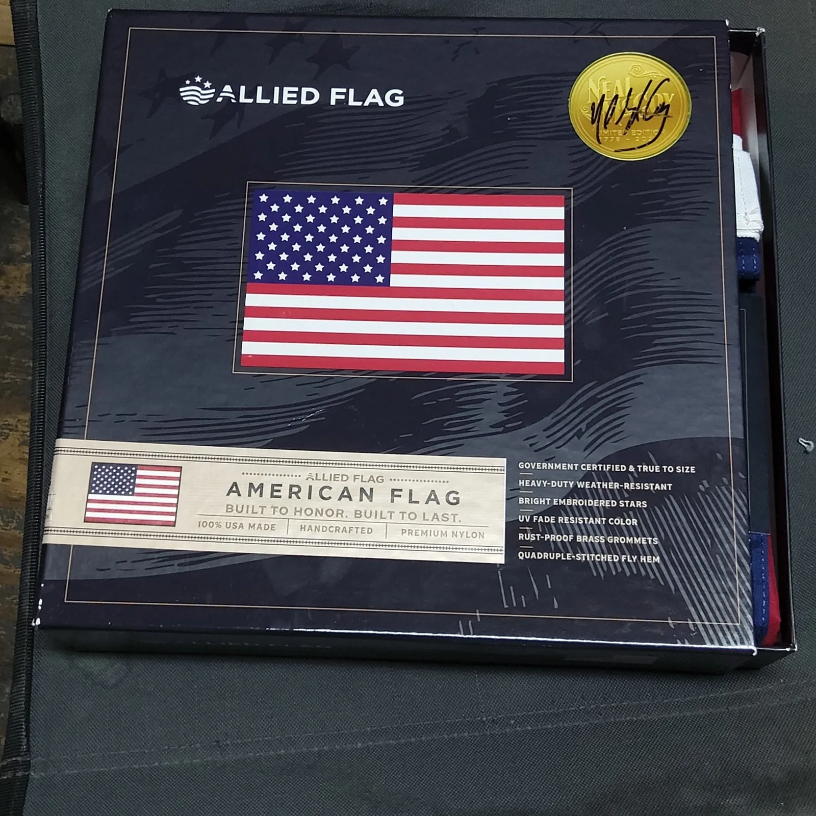 NEAL MCCOY SIGNED American Flag, image 3