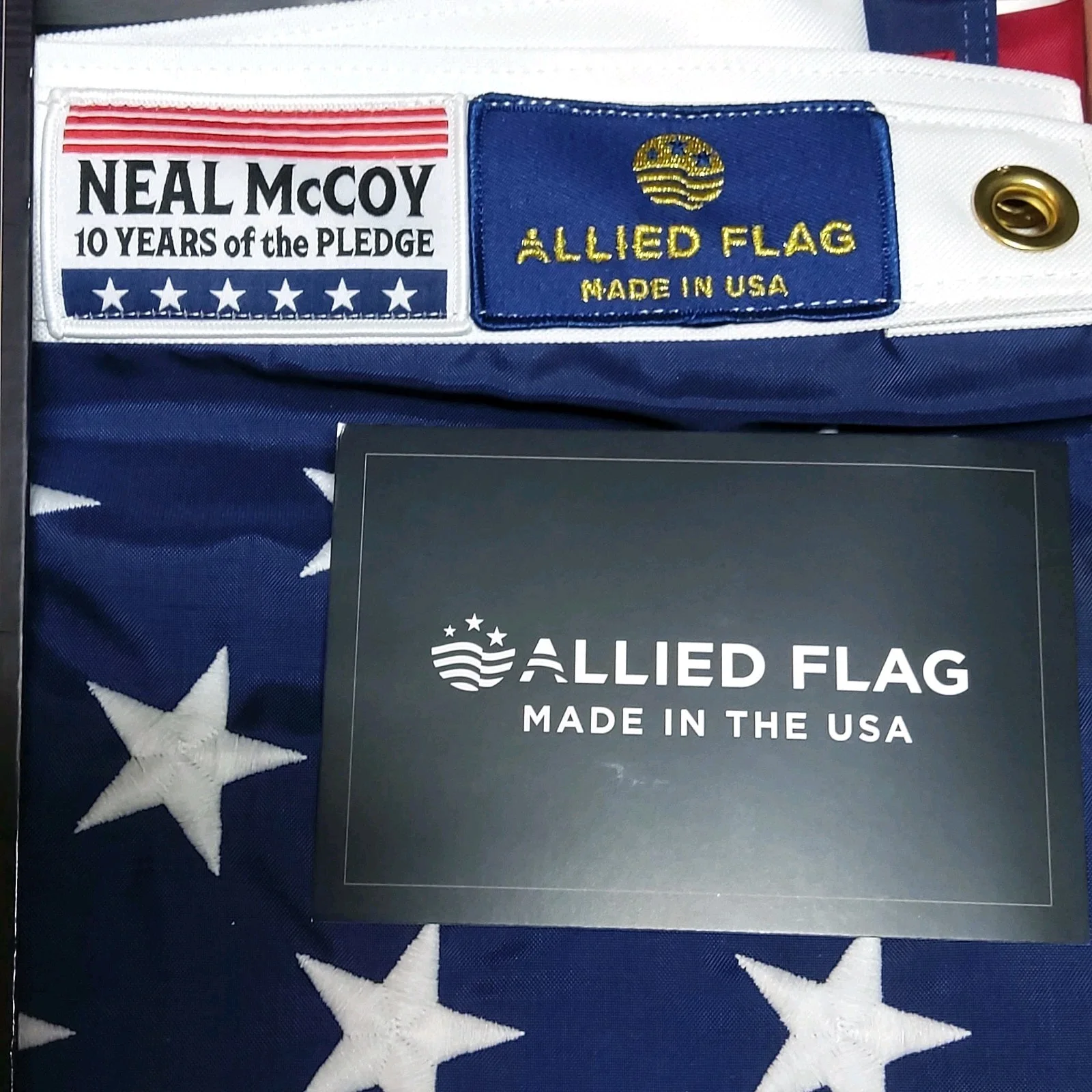 NEAL MCCOY SIGNED American Flag, image 4
