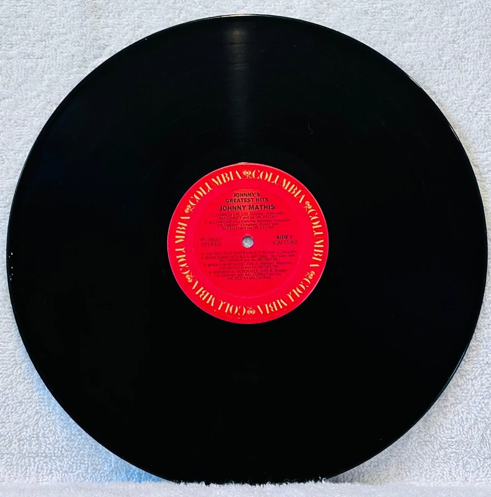 Johnny Mathis - 'Johnny’s Greatest Hits' Vinyl (1958), image 3