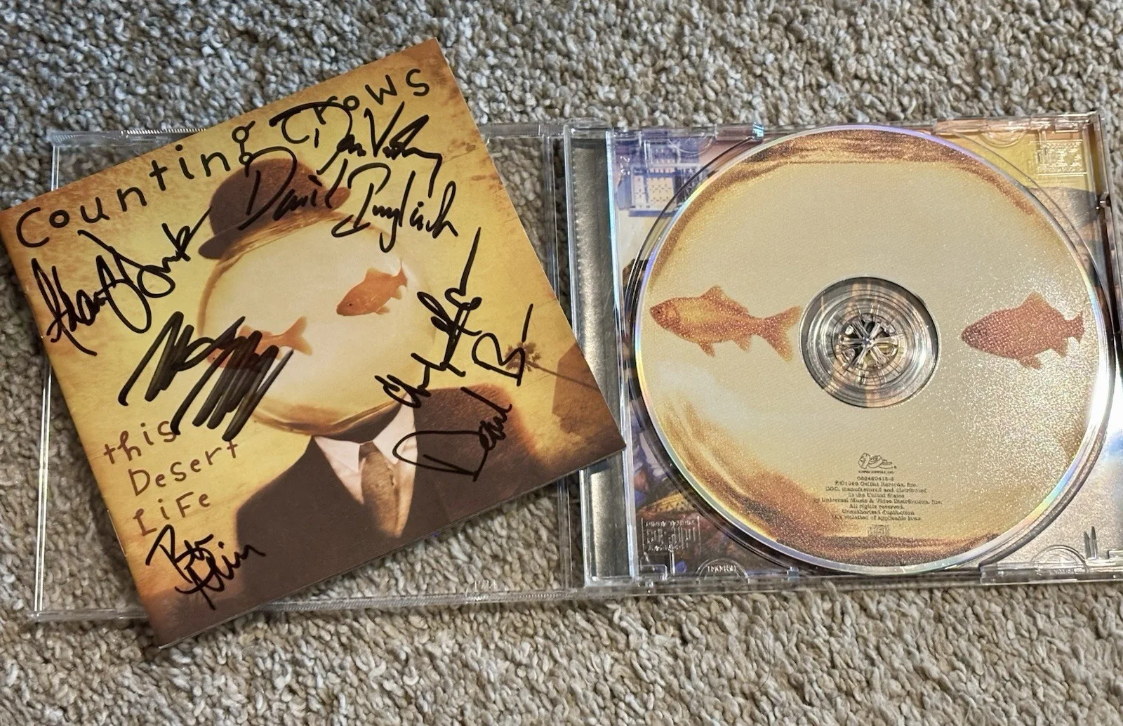 Counting Crows Autographed CD - 1999 This Desert Life Album * GREAT CONDITION *, image 2