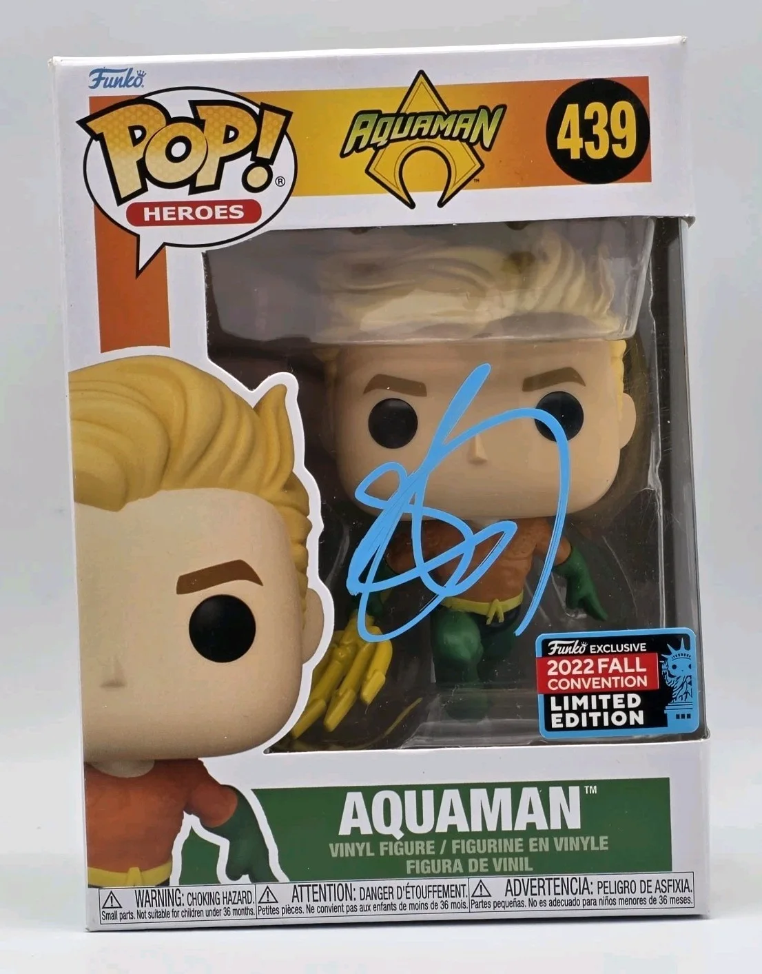 Justin Hartley — Justin Hartley Signed Aquaman Hero's Limited Edition Funko Pop 439 Beckett
