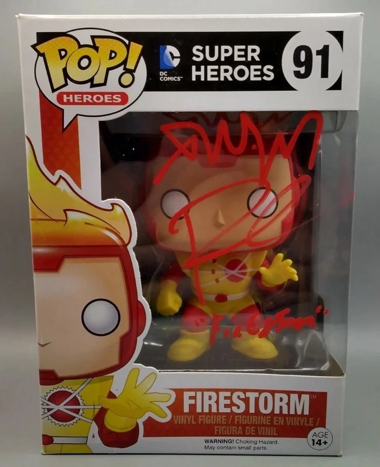 Robbie Amell — ROBBIE AMELL SIGNED AUTOGRAPHED FIRESTORM FUNKO POP #91 COA #18838 AUTO, изображение 2