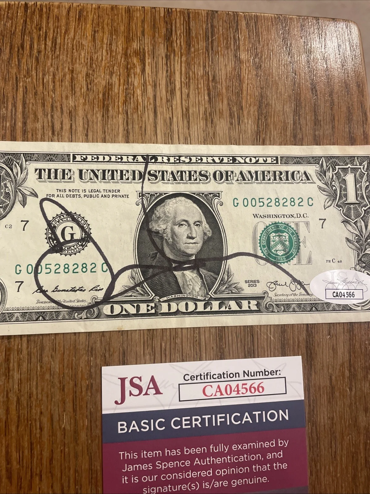 COMEDIAN JERRY SEINFELD SIGNED $1 Bill NEW YORK Comedian AUTHENTIC JSA COA, image 2