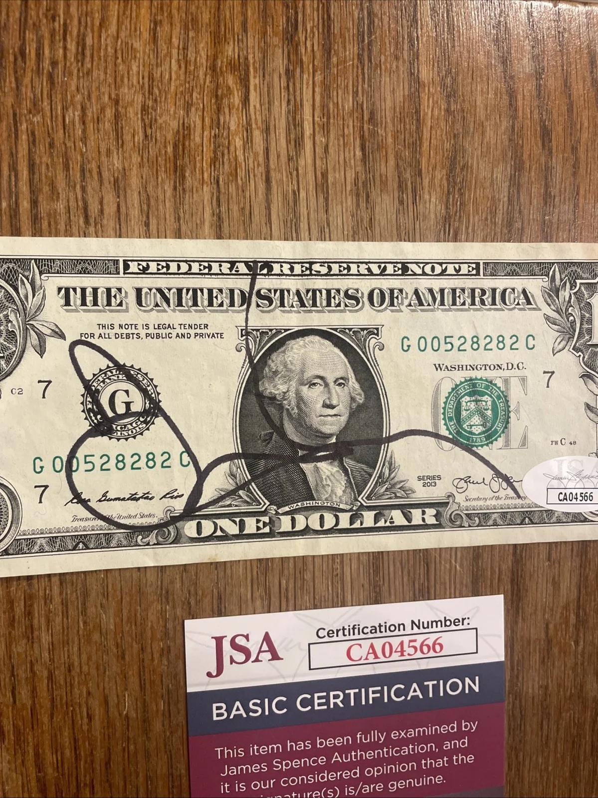 COMEDIAN JERRY SEINFELD SIGNED $1 Bill NEW YORK Comedian AUTHENTIC JSA COA, image 3
