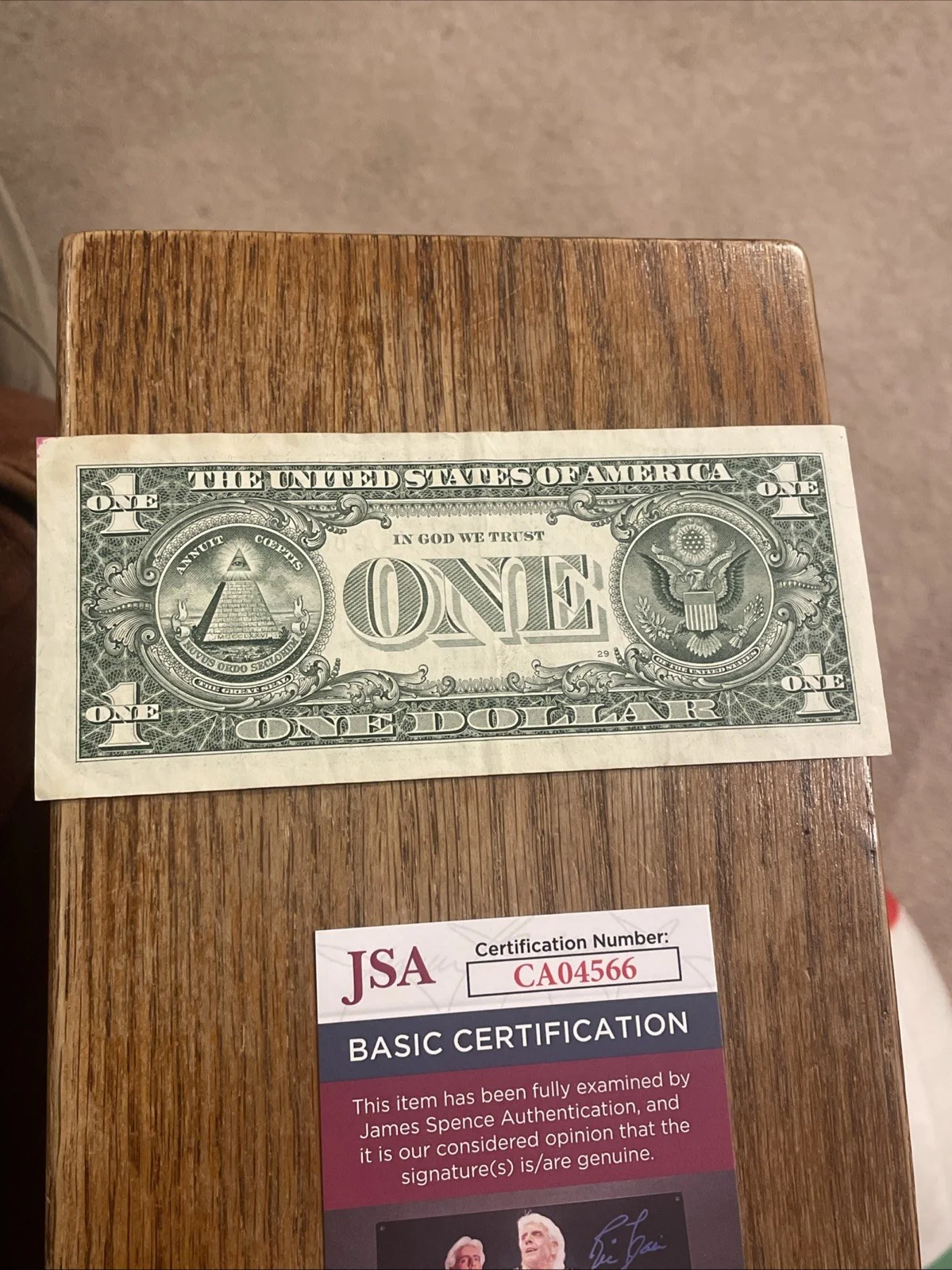 COMEDIAN JERRY SEINFELD SIGNED $1 Bill NEW YORK Comedian AUTHENTIC JSA COA, image 5
