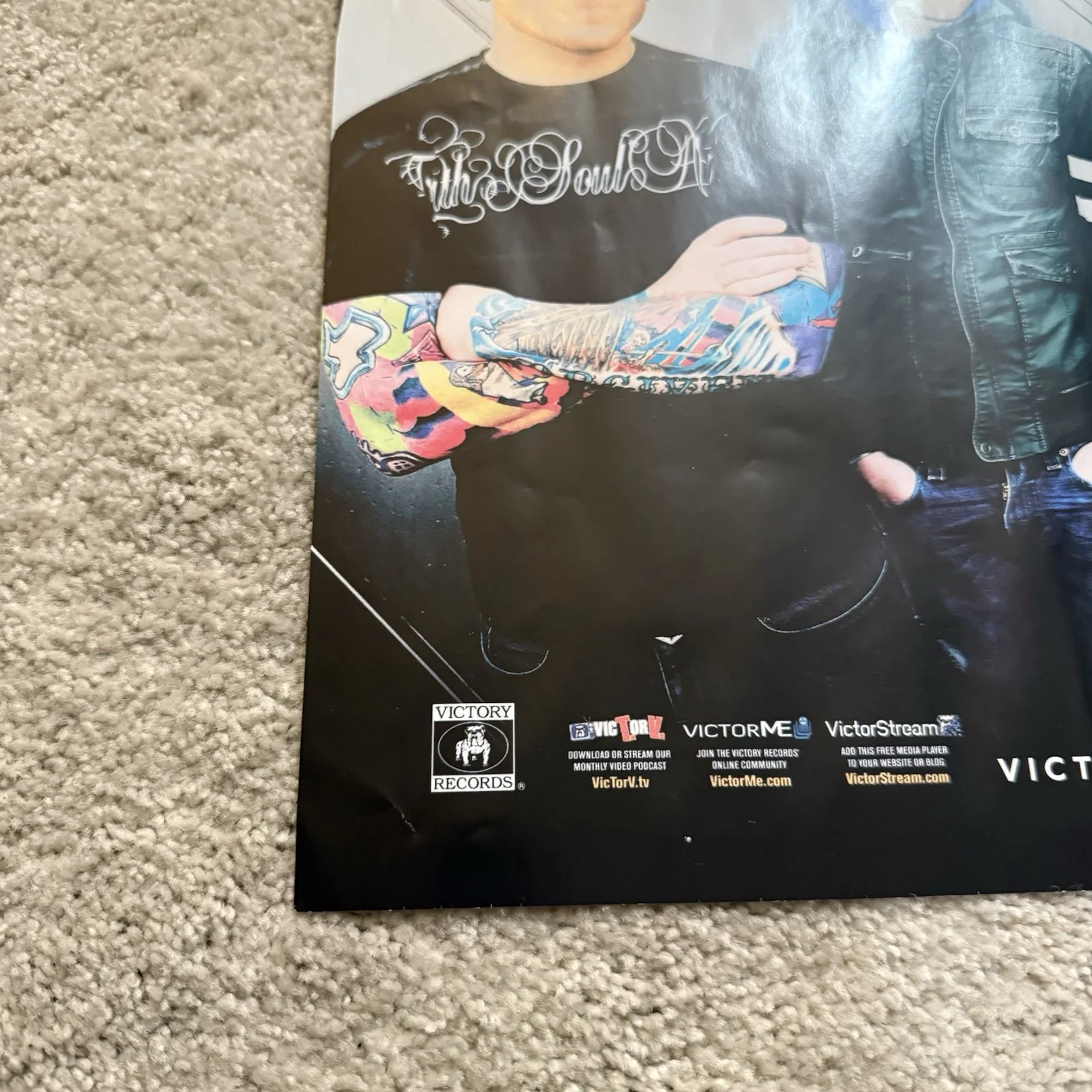Amber Pacific Signed Band Poster Virtues Album Promo, изображение 2