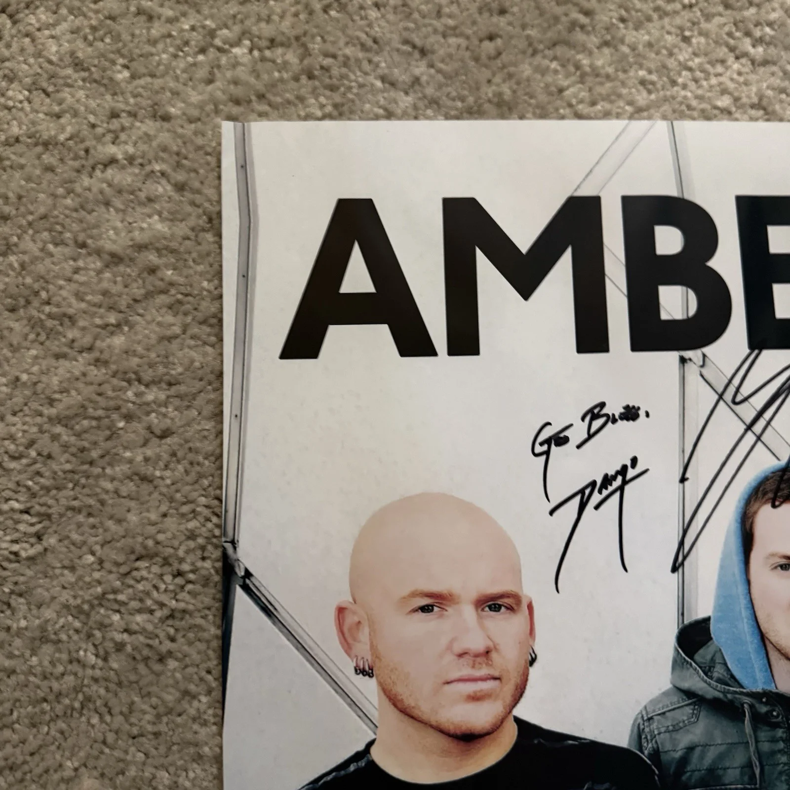 Amber Pacific Signed Band Poster Virtues Album Promo, изображение 3