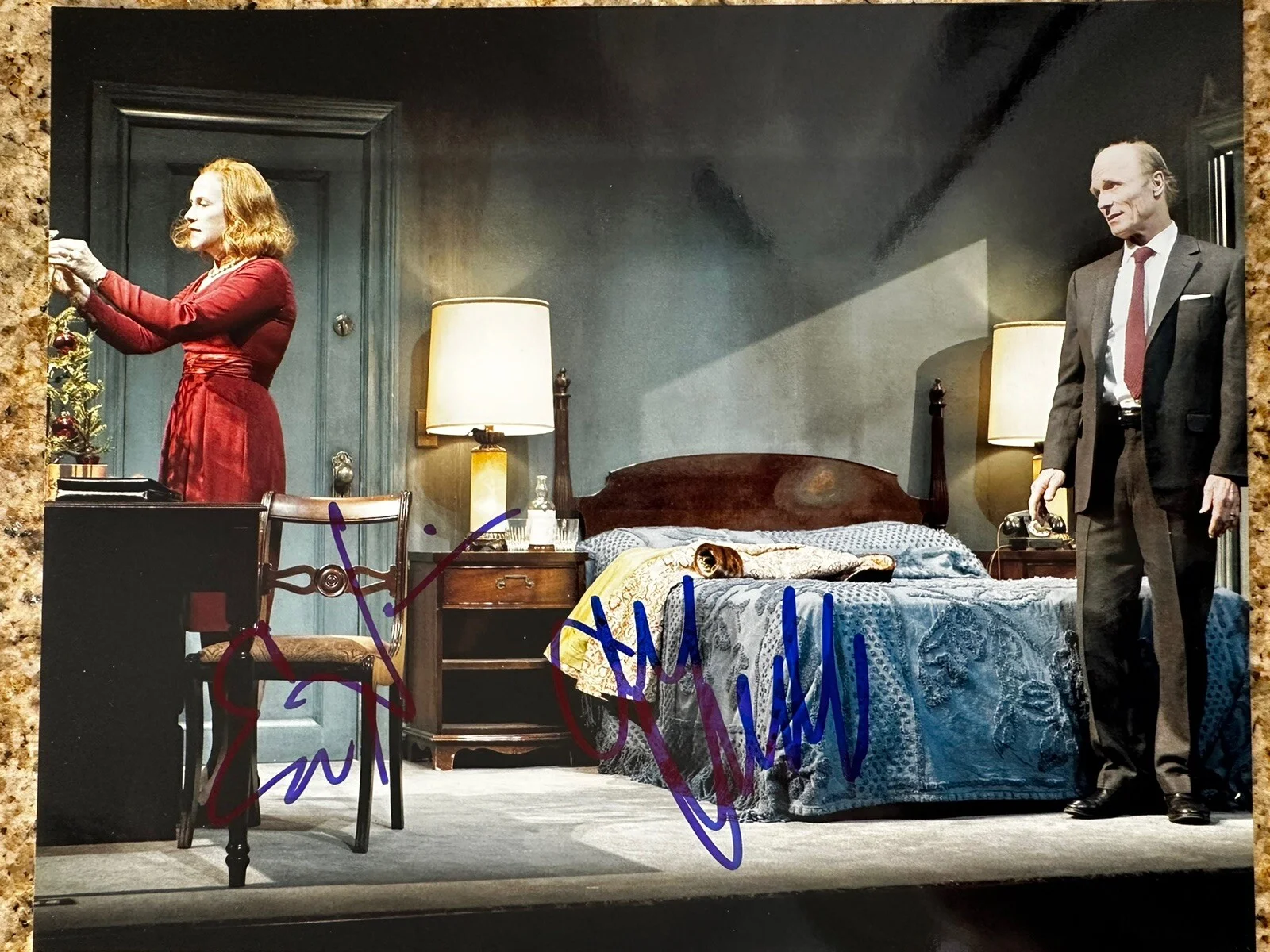 Ed Harris — Ed Harris & Amy Madigan Signed The Jacksonian 8x10 photo. Broadway
