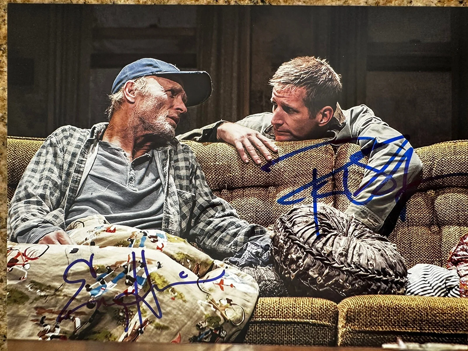 Ed Harris — Ed Harris & Paul Sparks Signed Buried Child 8x10 photo. Broadway Show