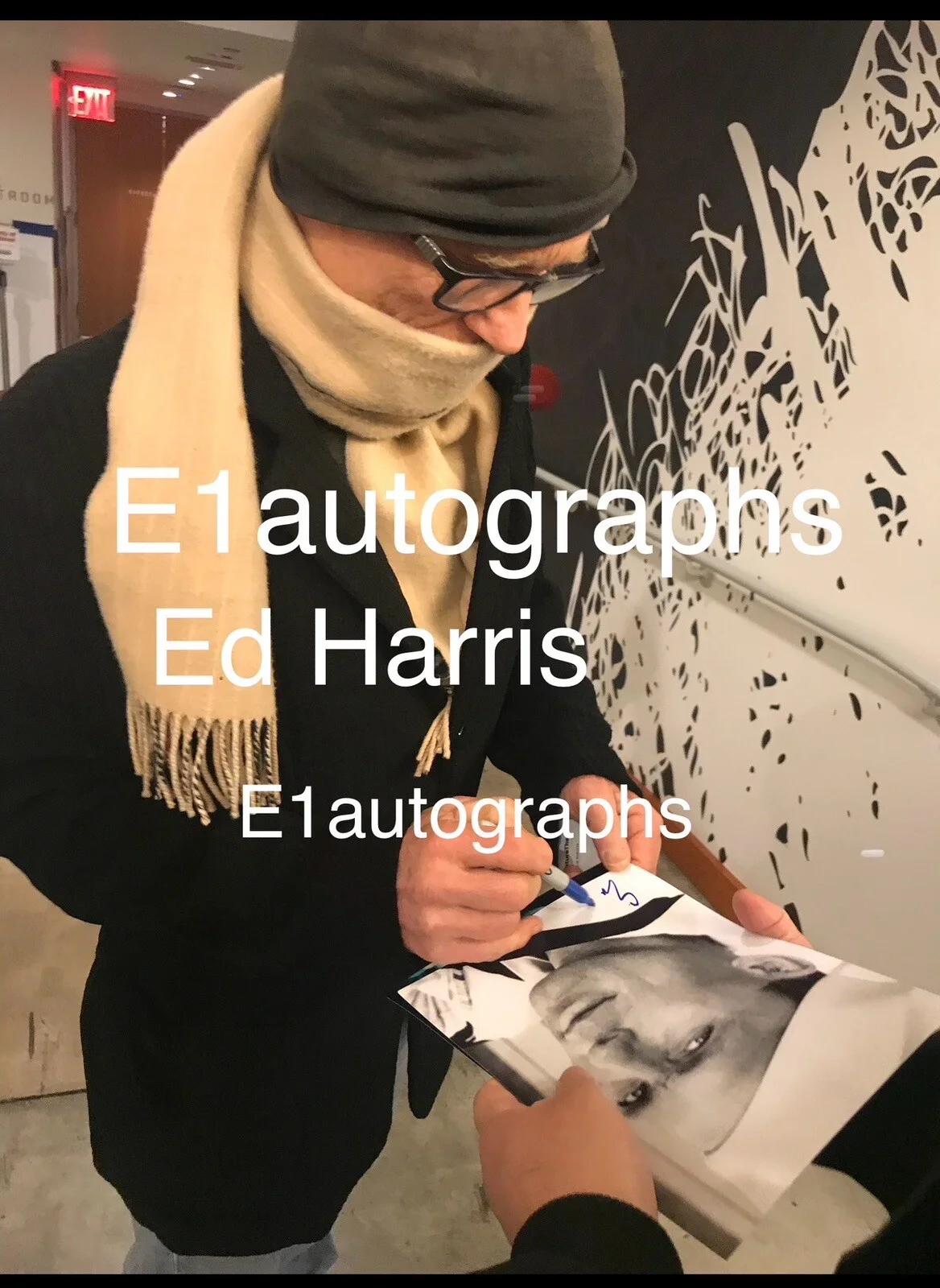 Ed Harris — Ed Harris, Taissa Farmiga & Nat Wolffサイン入り埋葬子供 8x10 写真。 ブロードウェイ, image 4