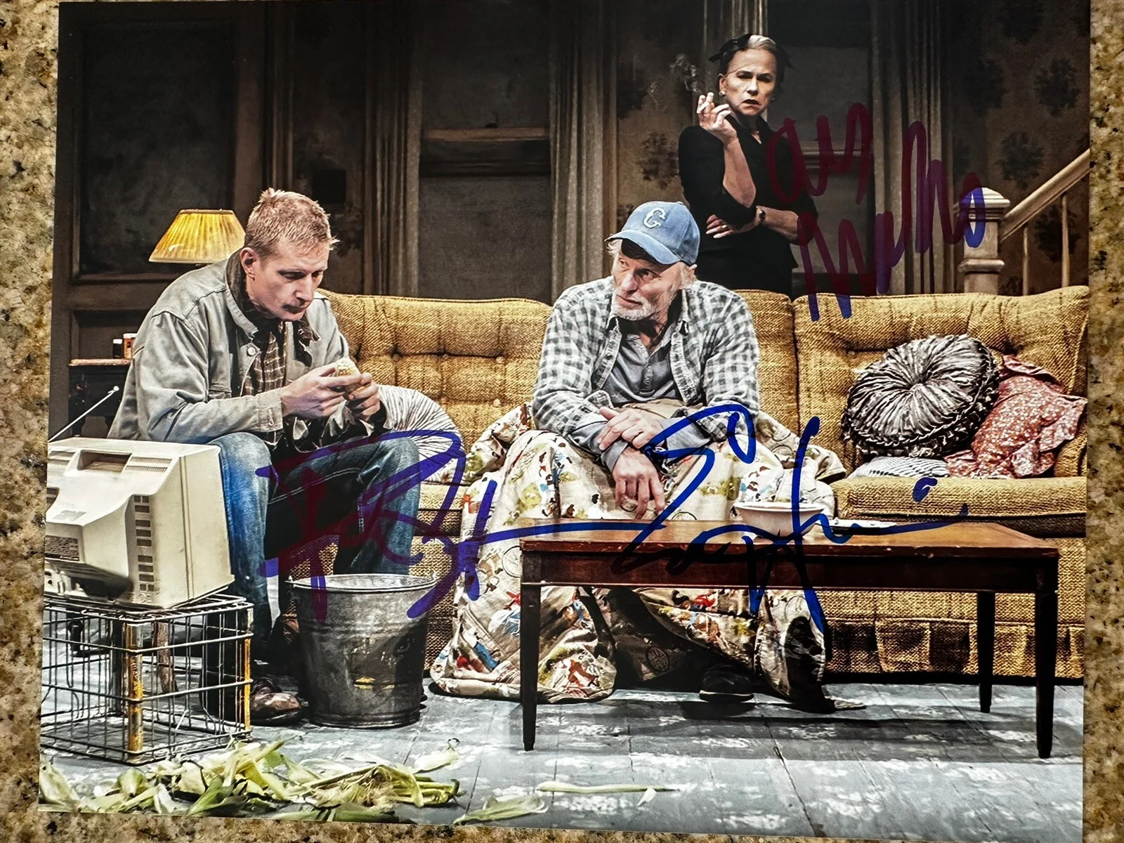 Ed Harris — Ed Harris, Amy Madigan & Paul Sparks Signed Buried Child 8x10 photo. Broadway